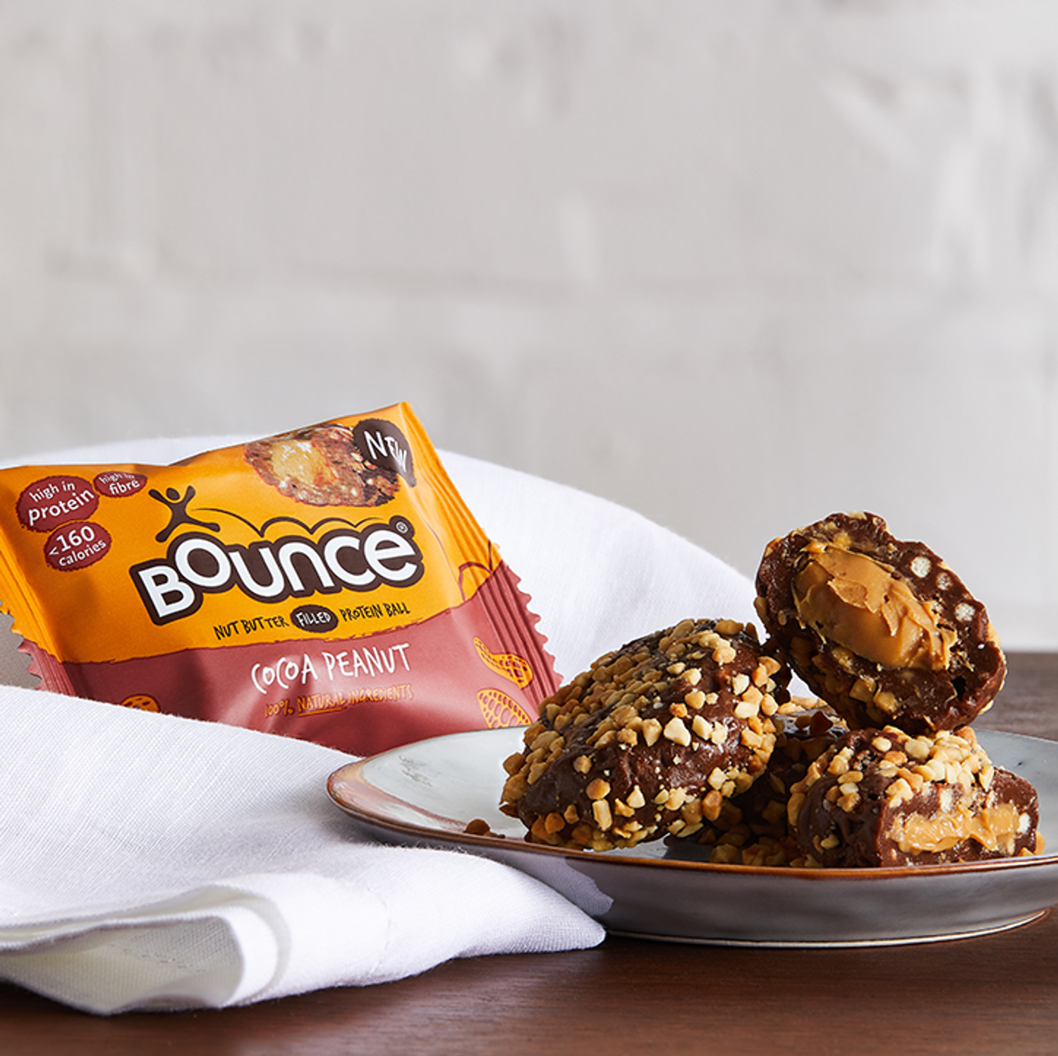 Bounce Peanut Butter Filled Cocoa Protein Ball Holland & Barrett