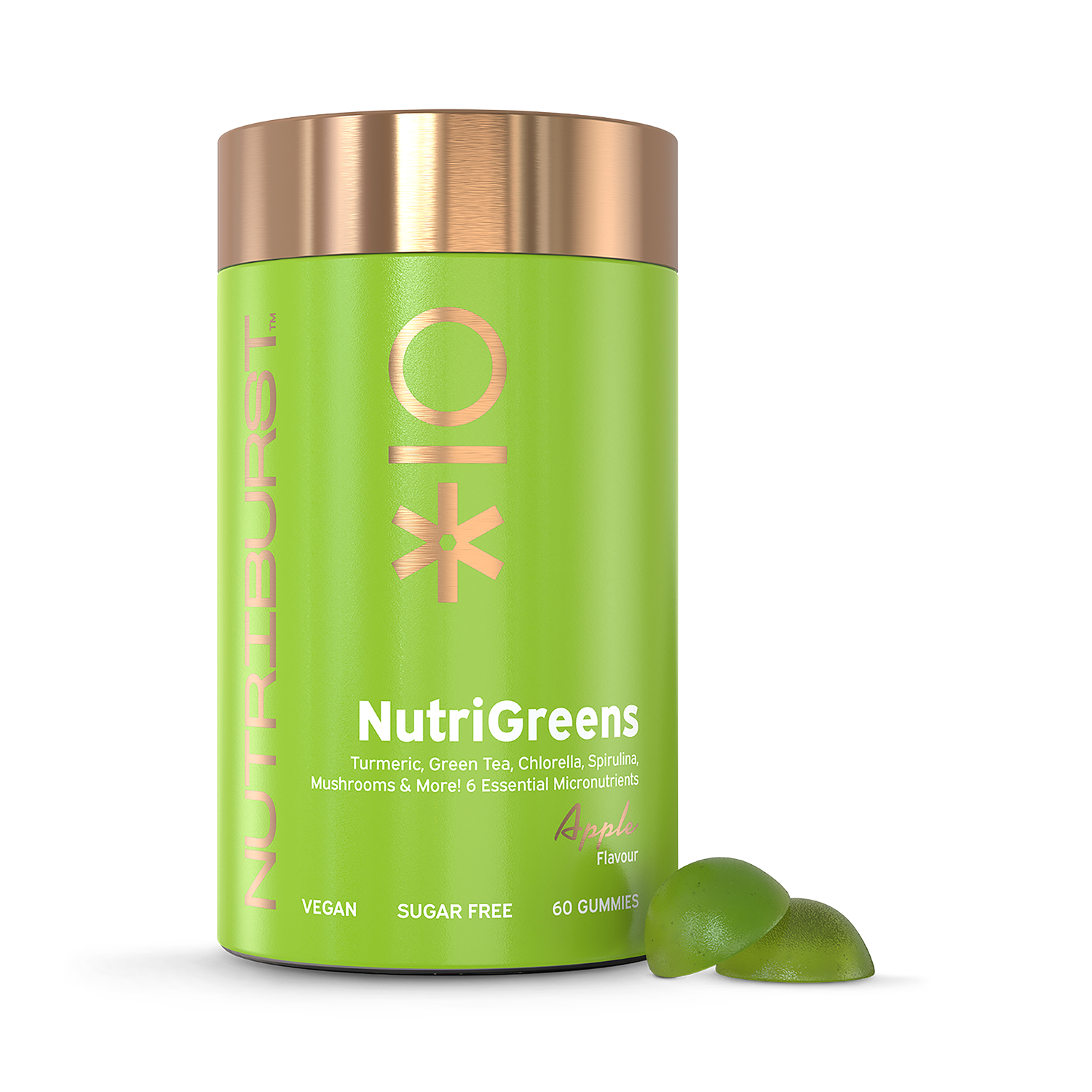Nutriburst Nutri Greens with Vitamin B, D & Turmeric 60 Gummies