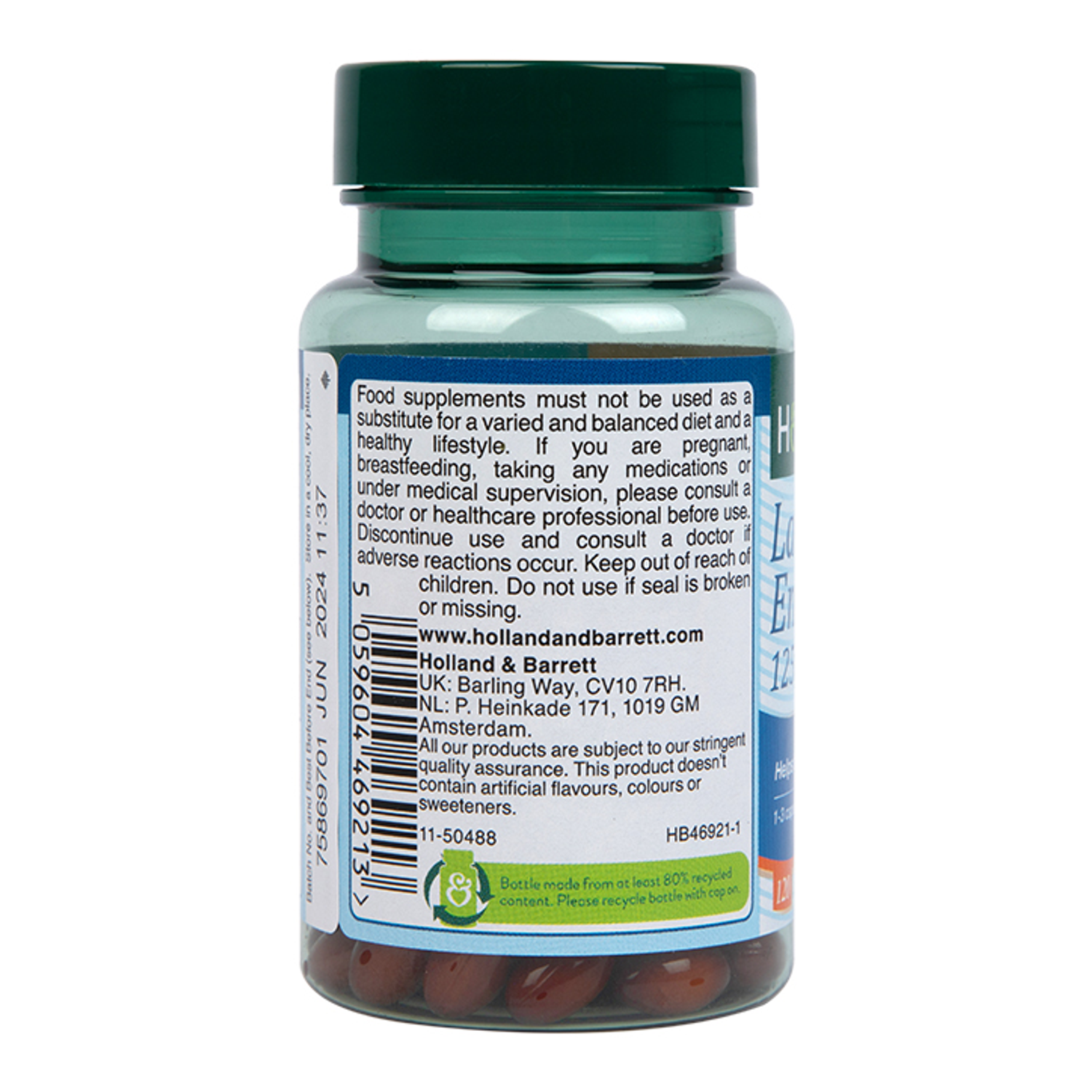 Lactase Enzyme 125mg 120 Capsules Holland & Barrett