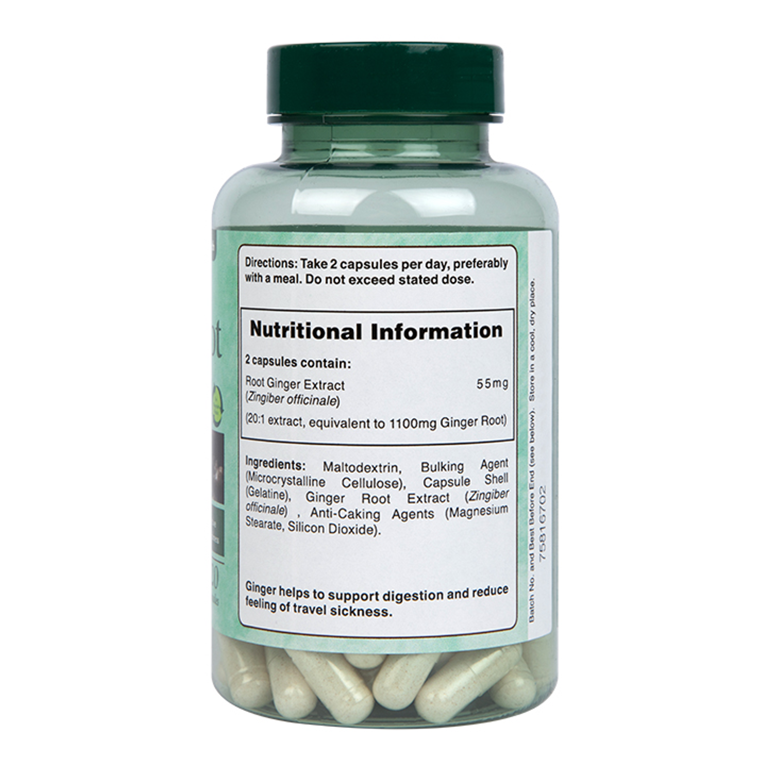 Holland & Barrett Ginger Root 120 Capsules Holland & Barrett