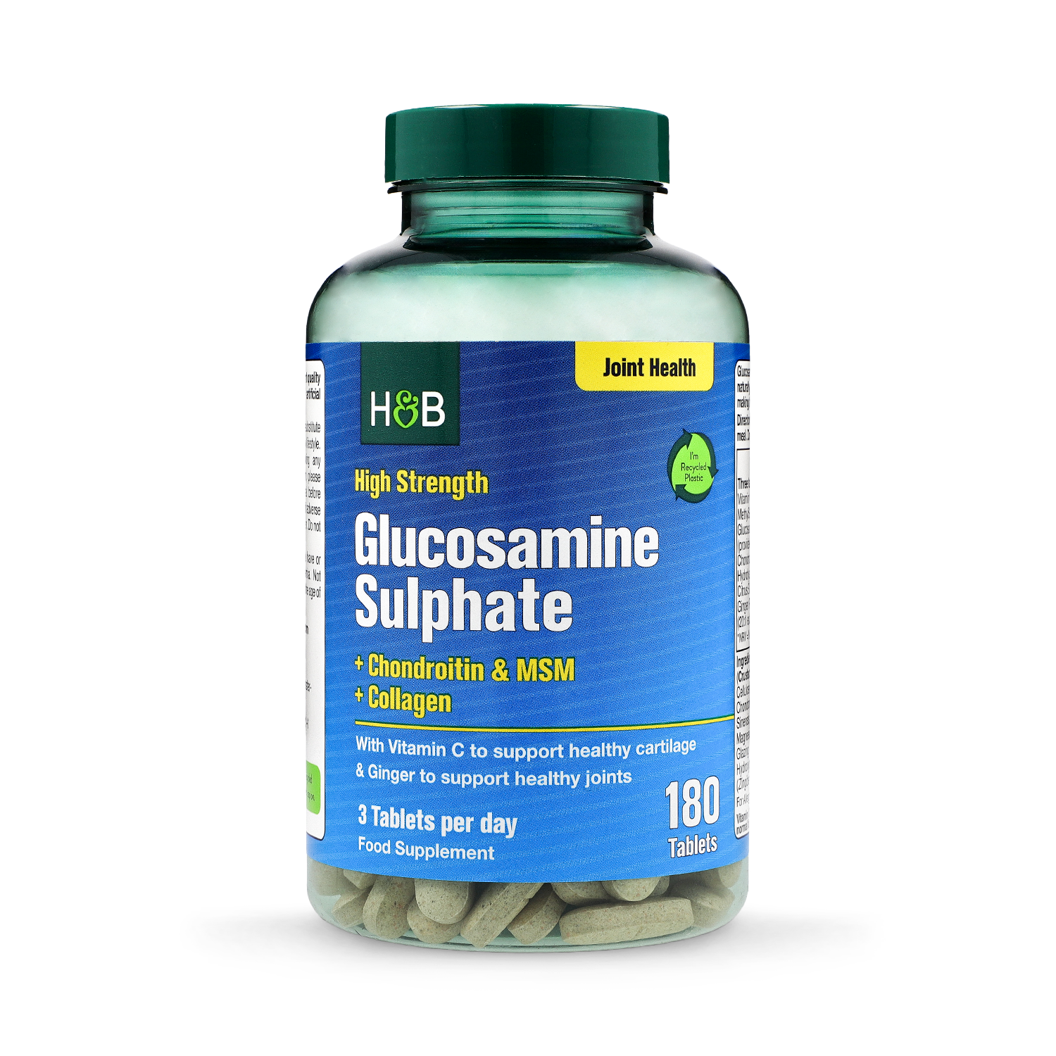 Holland & Barrett High Strength Glucosamine & Chondroitin Complex 180 Tablets