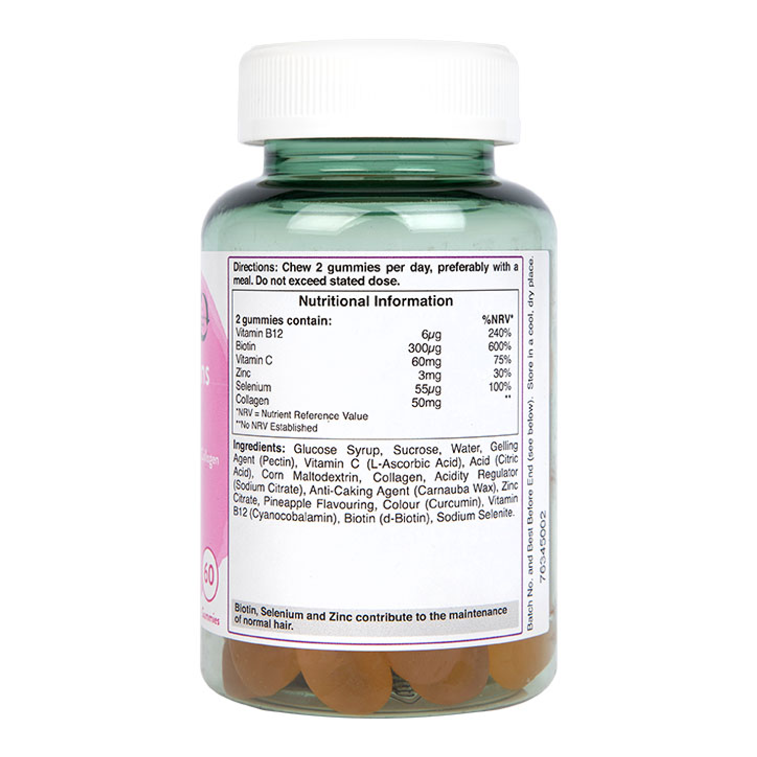 Hair Vitamin Pineapple Gummies Holland & Barrett