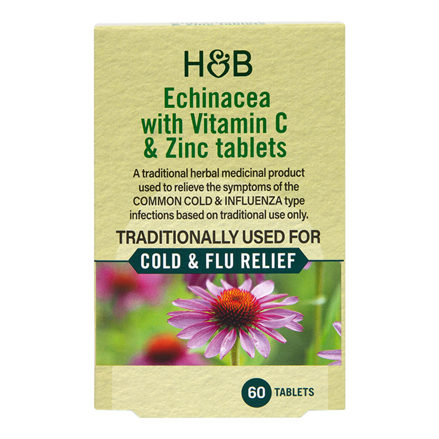 Echinacea with Vitamin C & Zinc 60 Tablets Holland & Barrett
