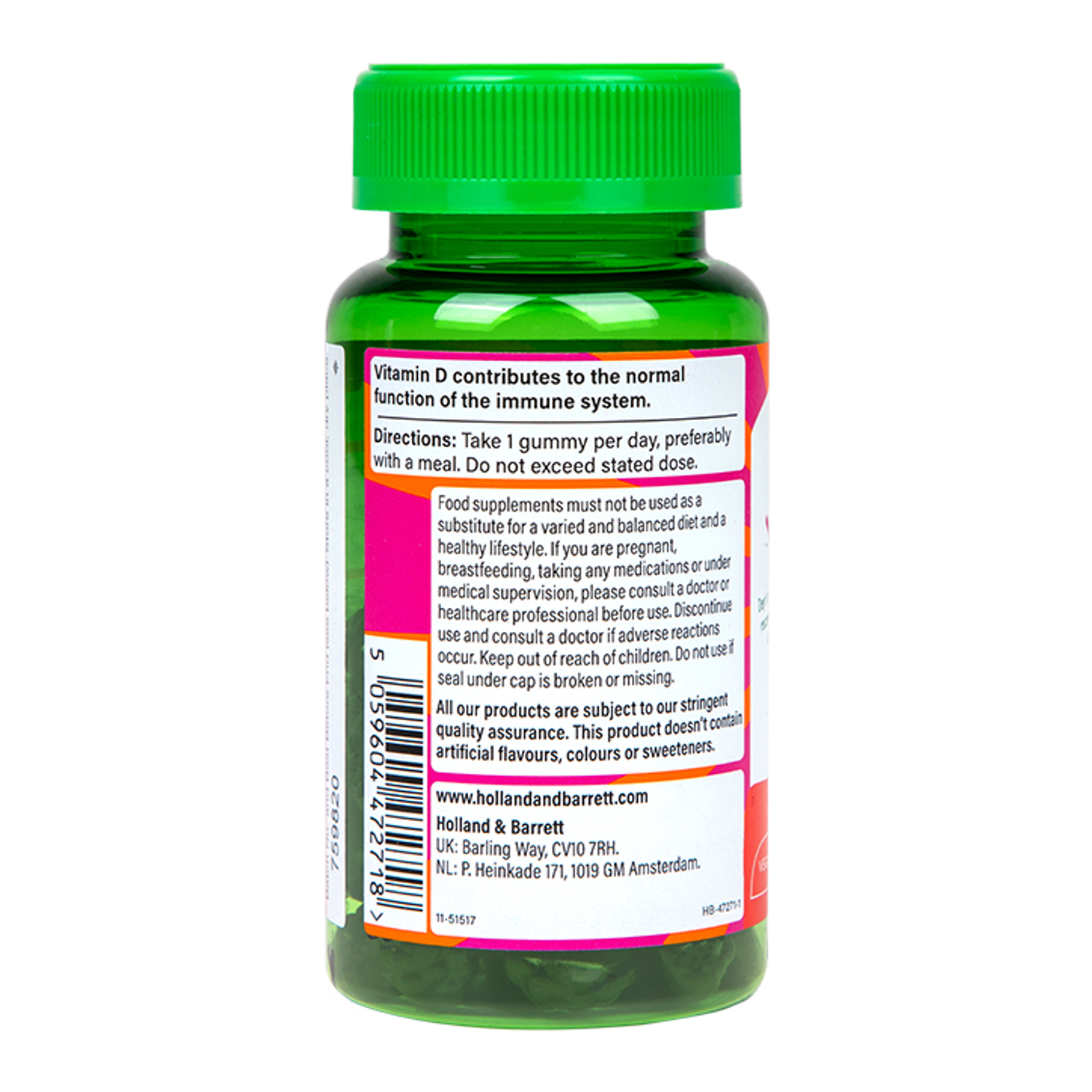 Holland & Barrett Kids Vitamin D 10µg 30 Gummies Holland & Barrett