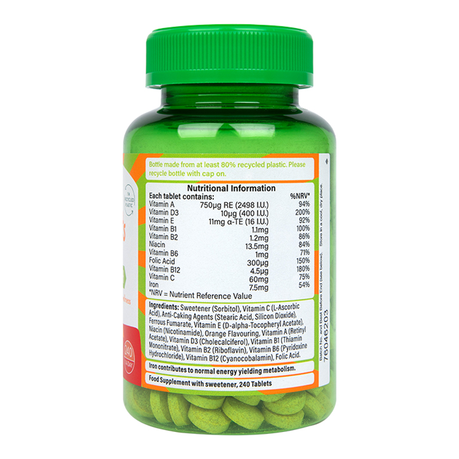 Kids Multivits & Iron 240 Tablets Holland & Barrett
