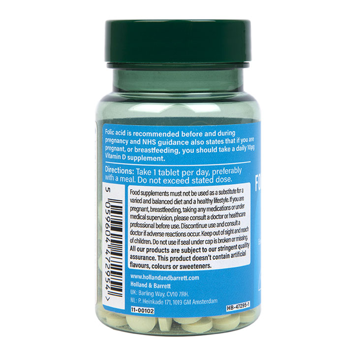 Folic Acid & Vitamin D3 180 Tablets Holland & Barrett