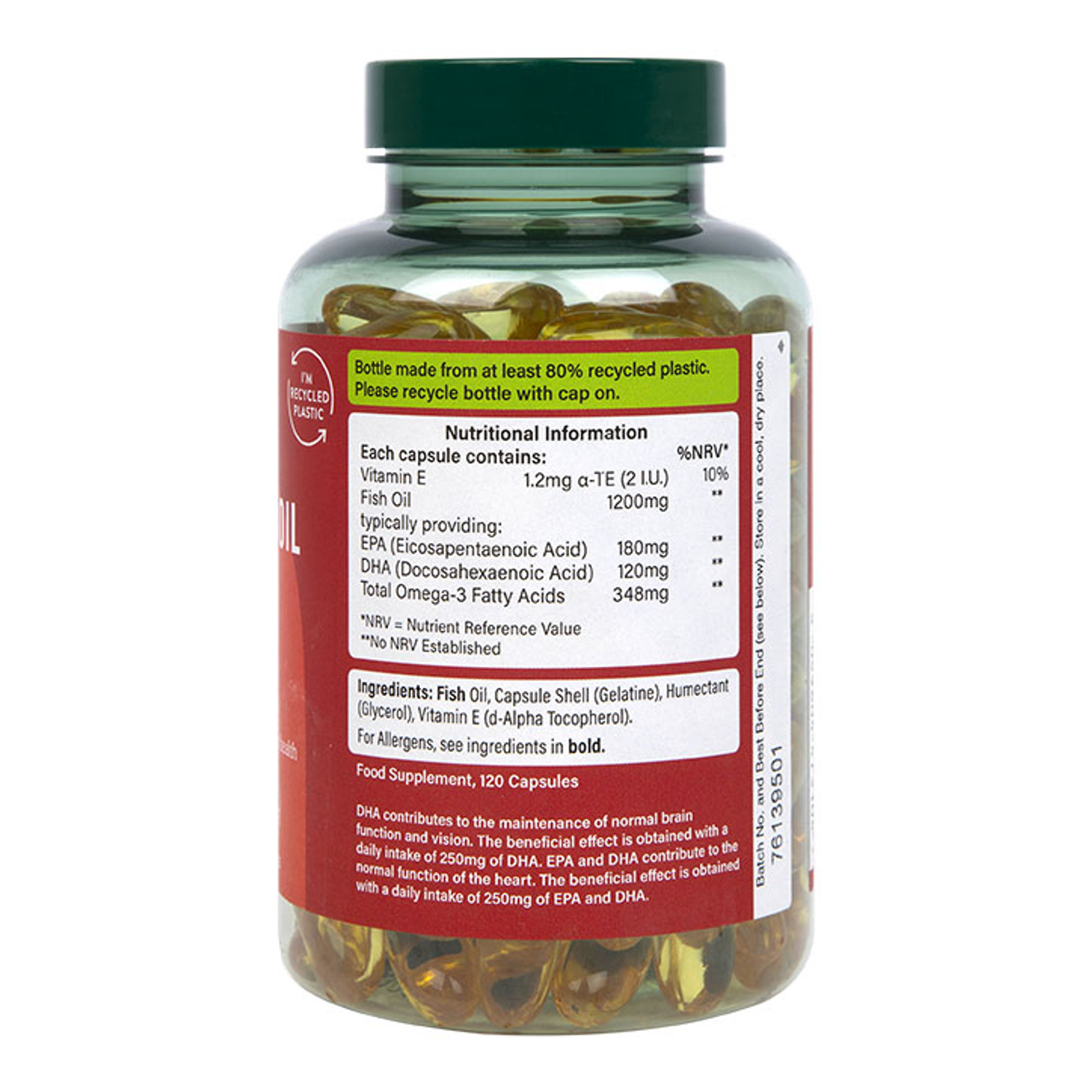 Omega 3 Fish Oil 1200mg 120 Capsules Holland & Barrett