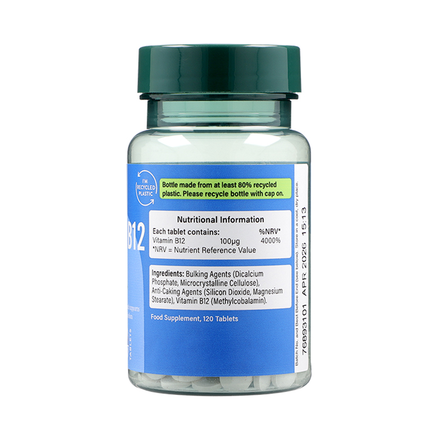 Vitamin B12 Tablets 100ug Vegan Holland & Barrett