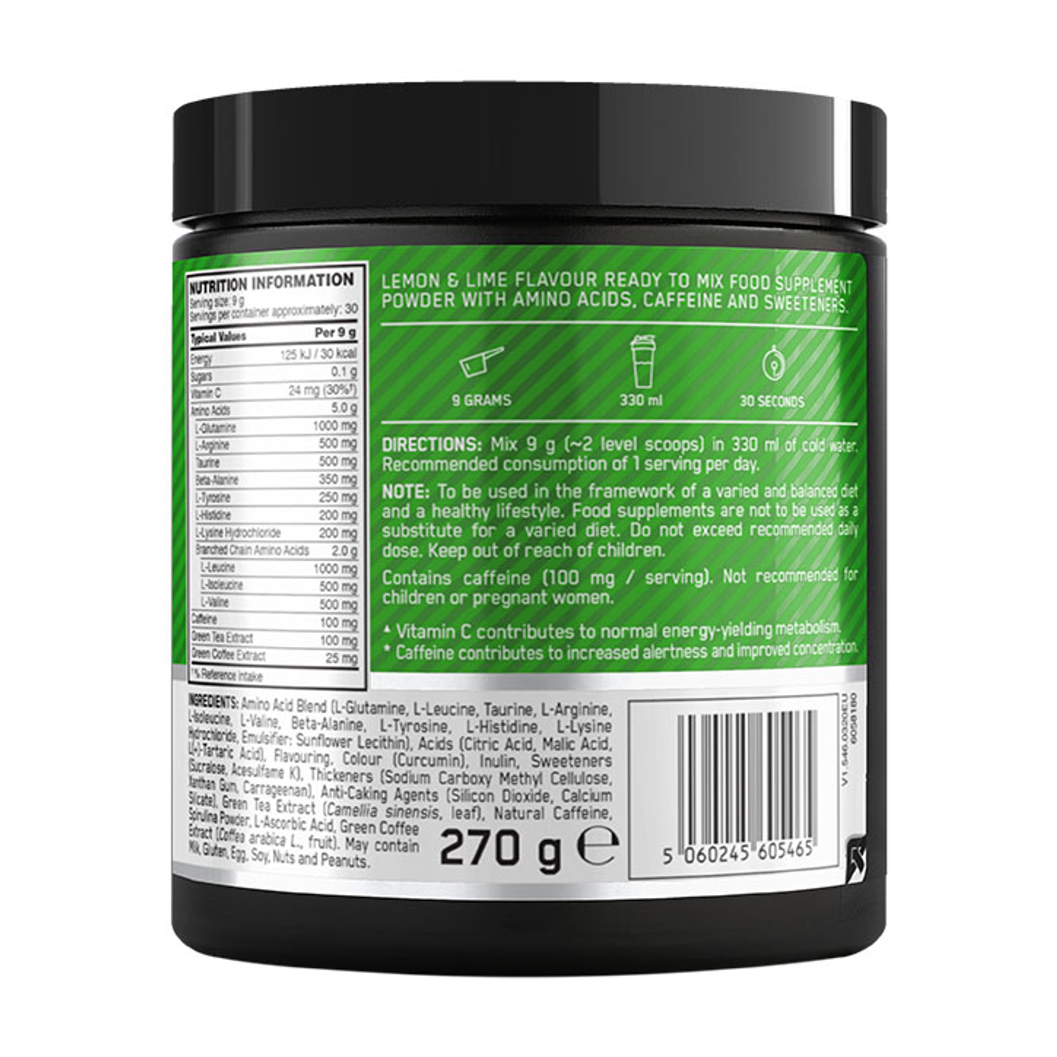 Optimum Nutrition Amino Energy Lemon & Lime 270g Holland & Barrett