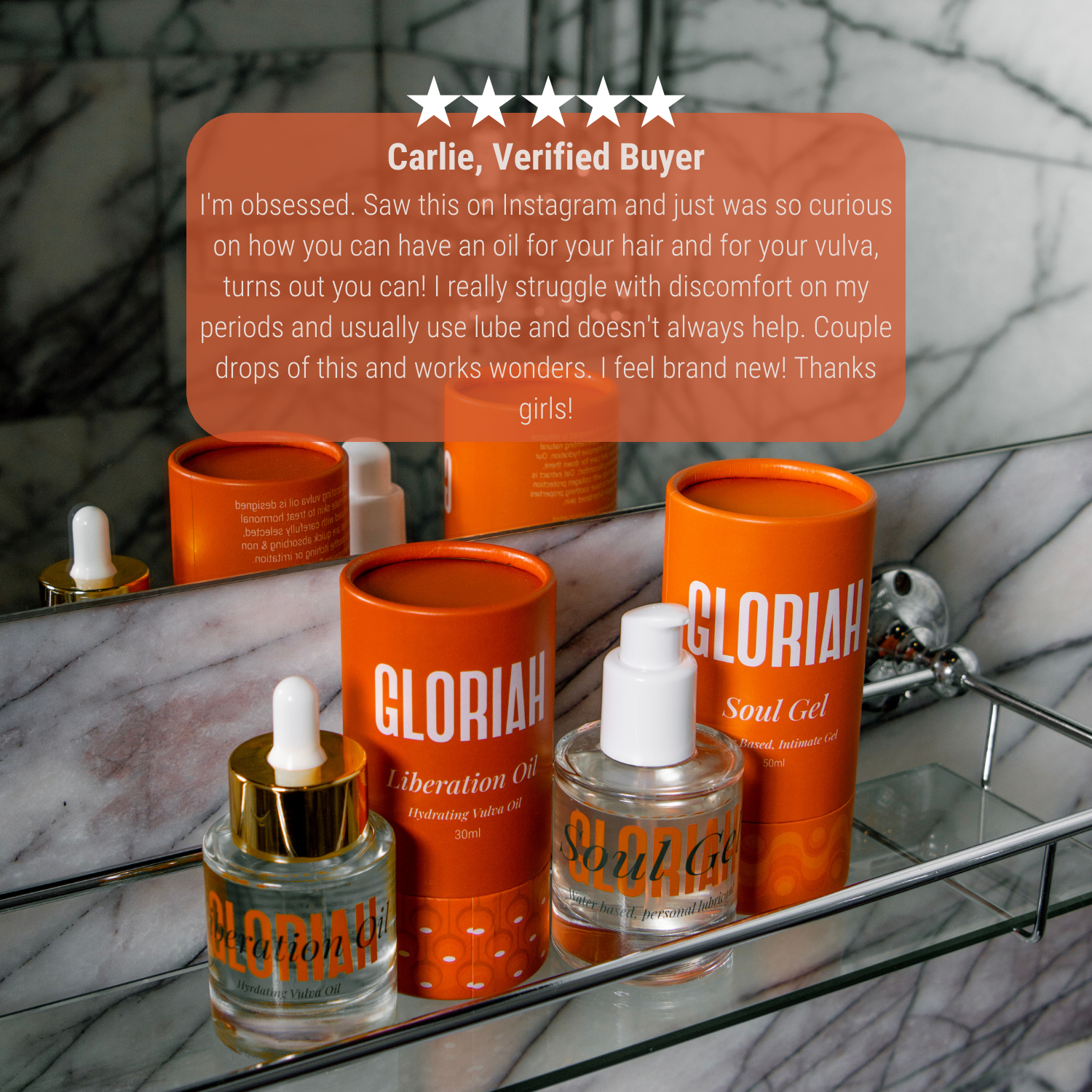 GLORIAH Liberation Oil Vaginal Moisturiser and Multipurpose Oil 40ml