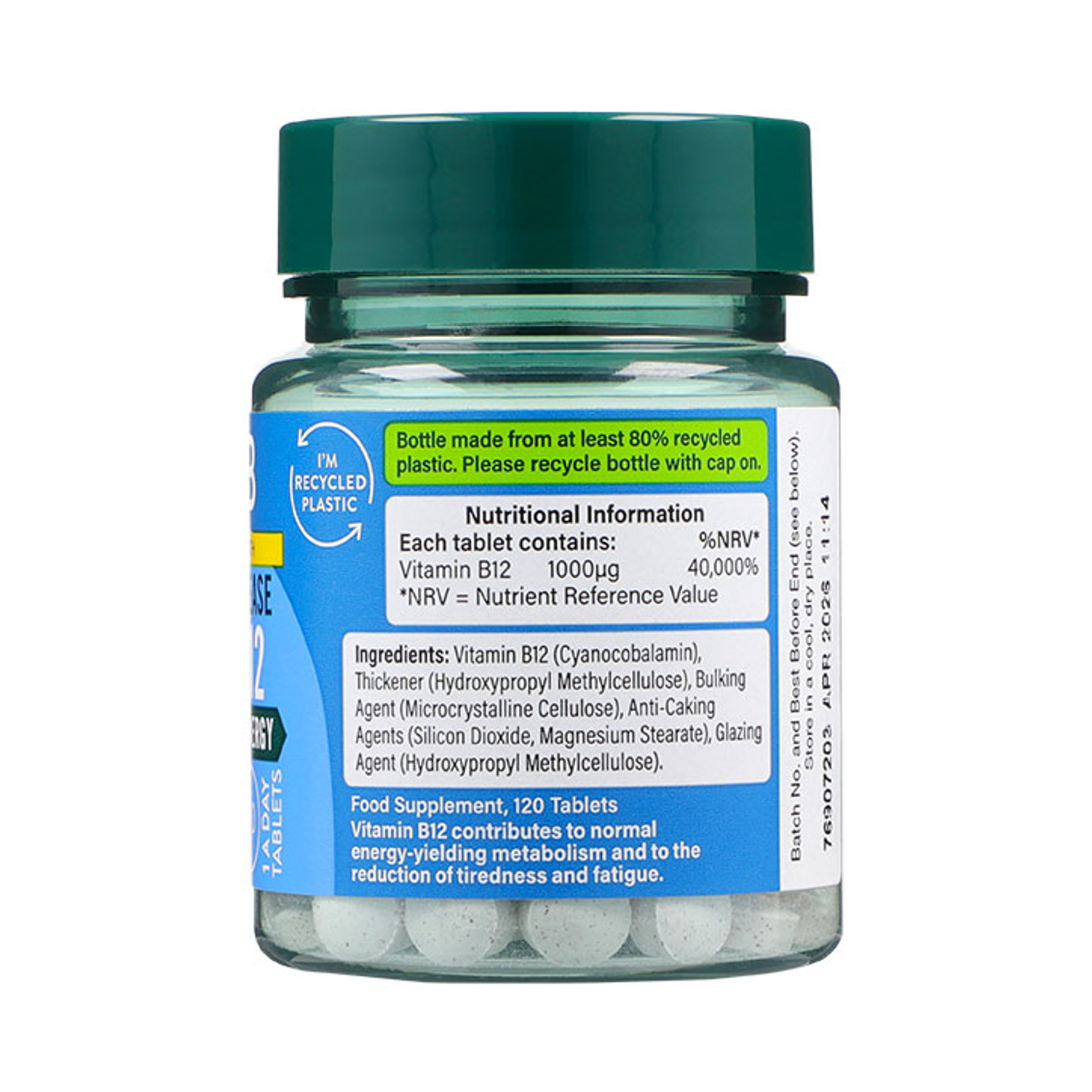 Vitamin B12 + Cyanacobalamin 120 Tablets Holland & Barrett