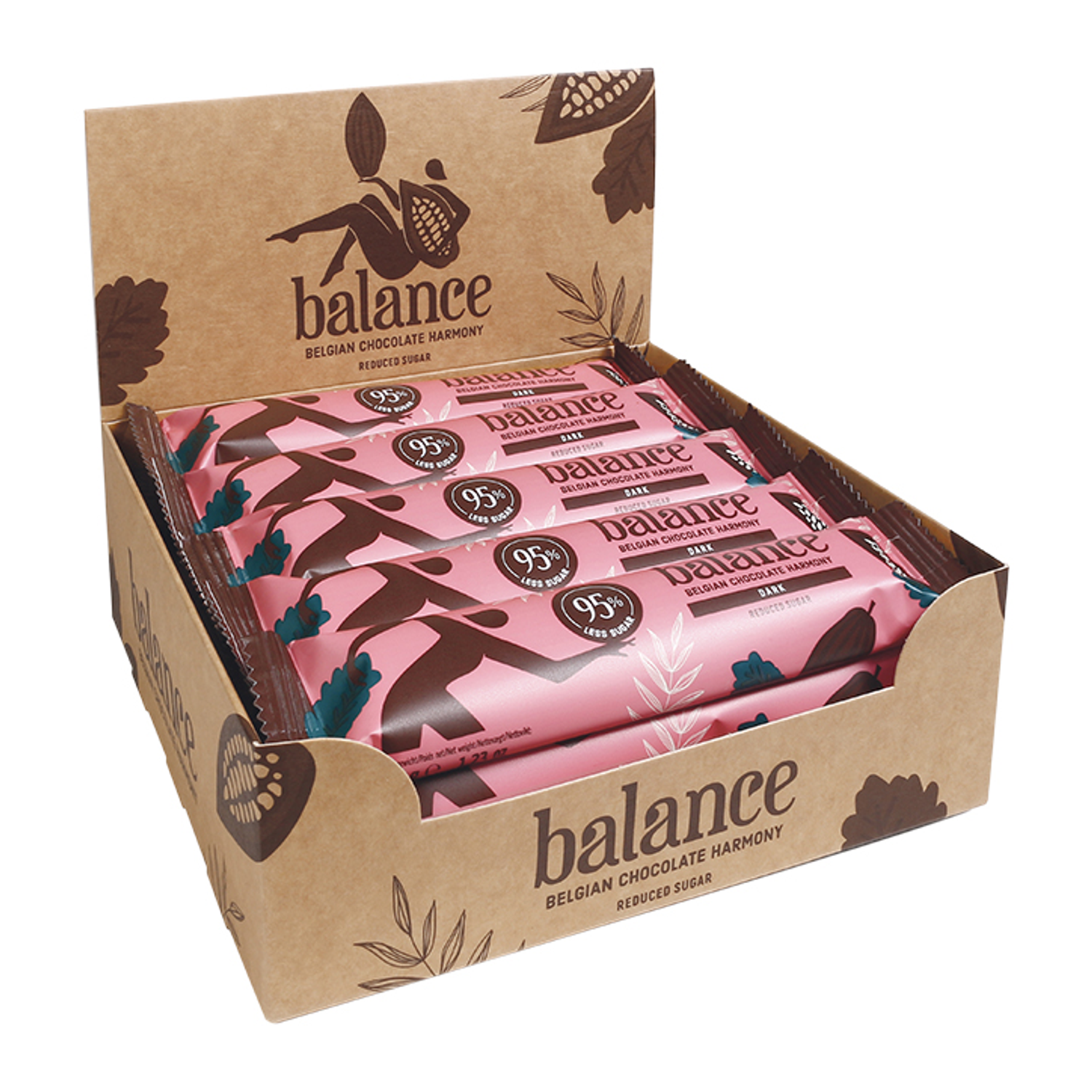 Balance Stevia bar dark (20 x 35g) Holland & Barrett