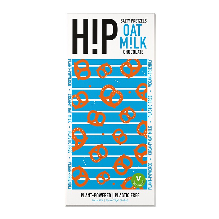 HiP Chocolate Salty Pretzels Oat M!lk Chocolate 70g