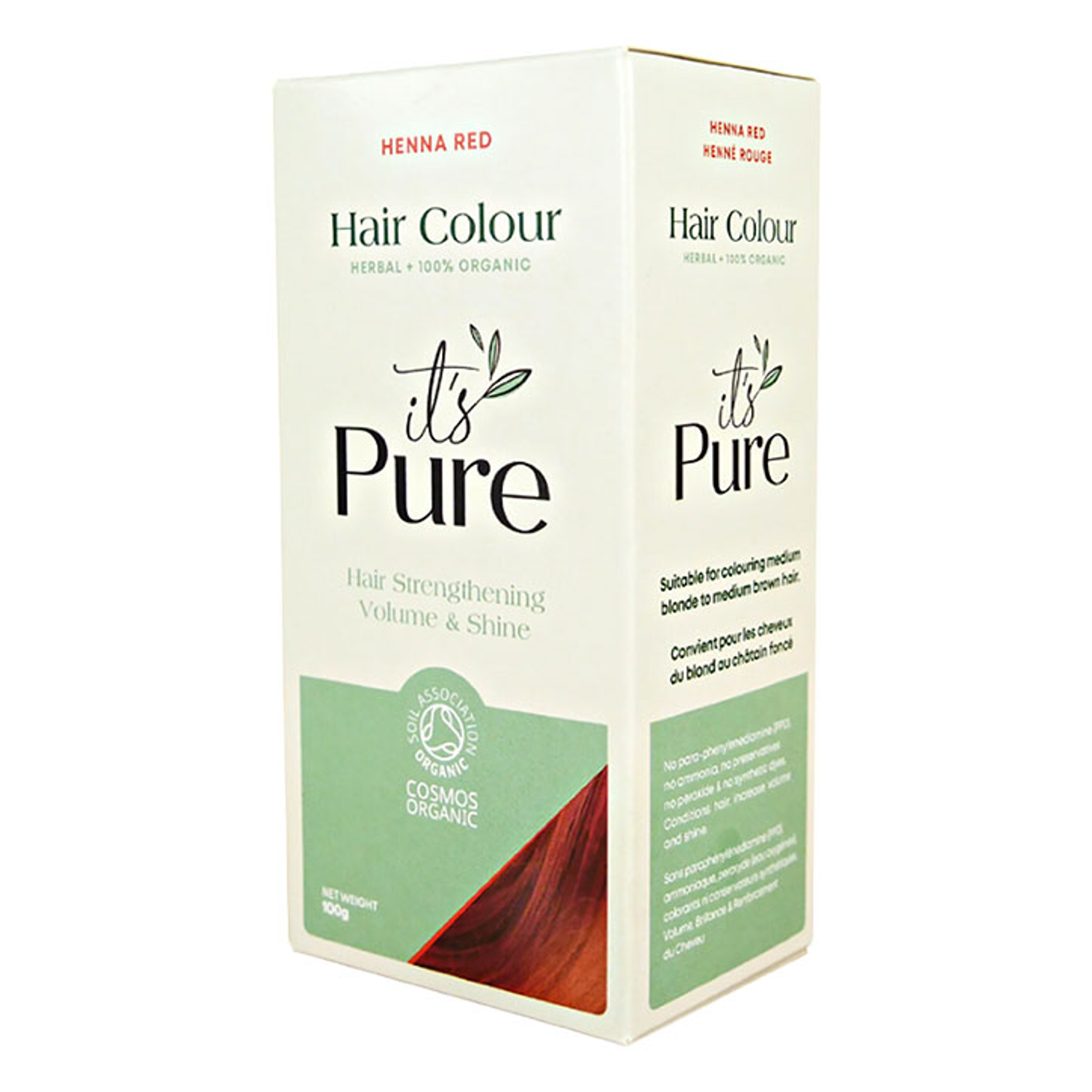 It's Pure Organic Herbal Hair Colour Henna Red 100g Holland & Barrett