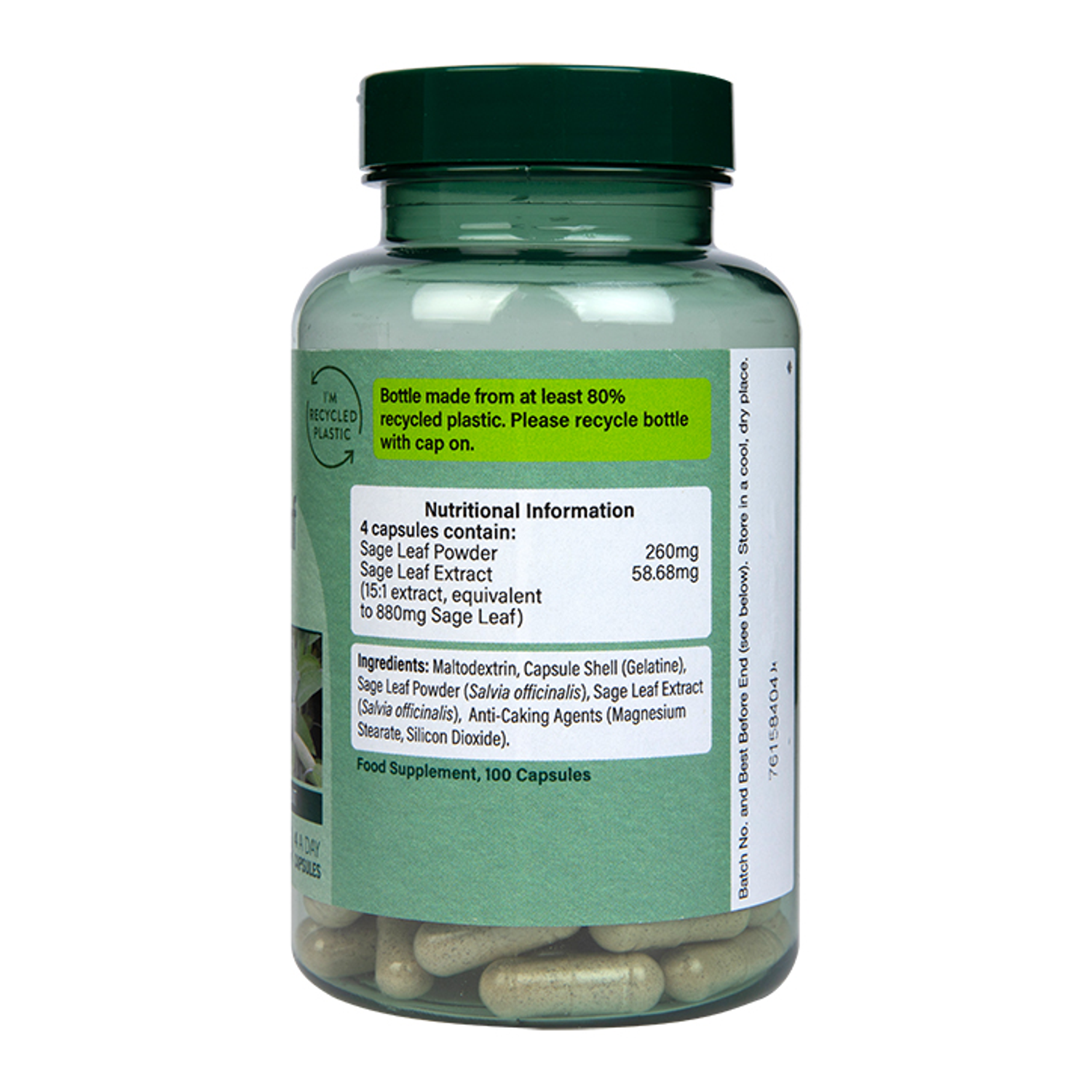 Holland & Barrett Sage Leaf 100 Capsules Holland & Barrett
