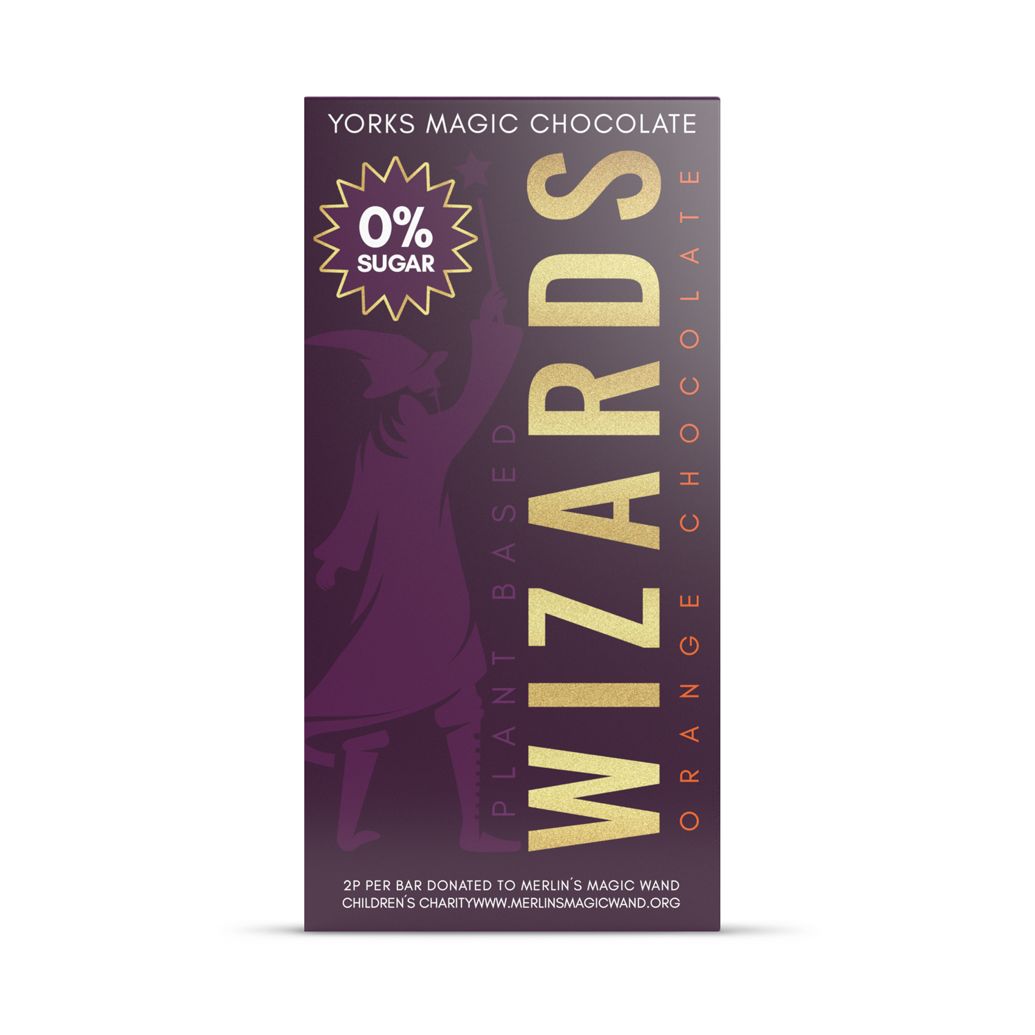 Wizards 0% Sugar Chocolate Orange 55g
