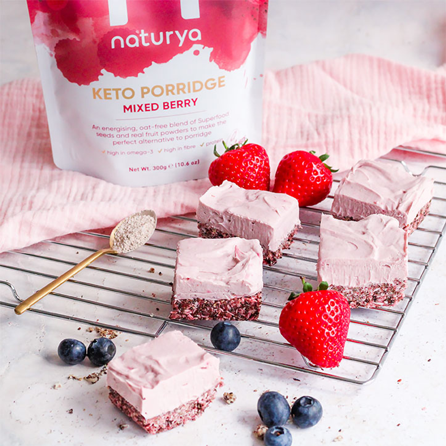 Naturya Keto Porridge Mixed Berry with sweeteners 300g Holland & Barrett