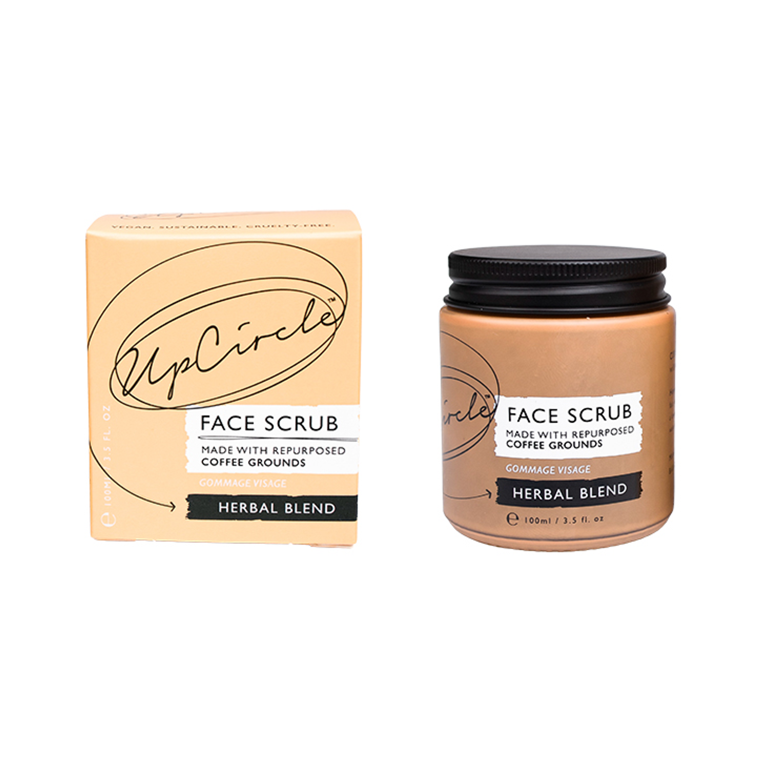 UpCircle Coffee Face Scrub Herbal Blend 100ml Holland & Barrett