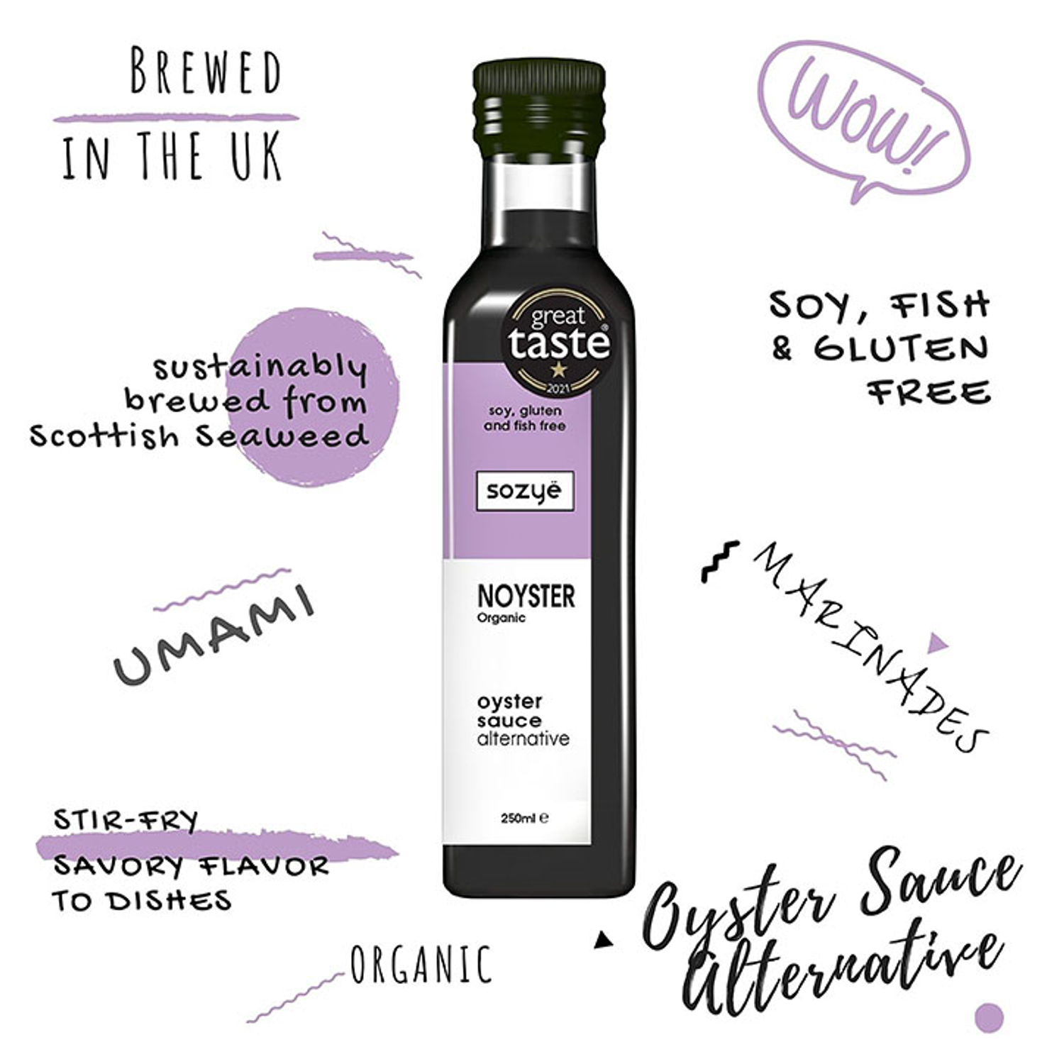 Sozye Organic Noyster Sauce Oyster Sce Alternative [250ml] Holland