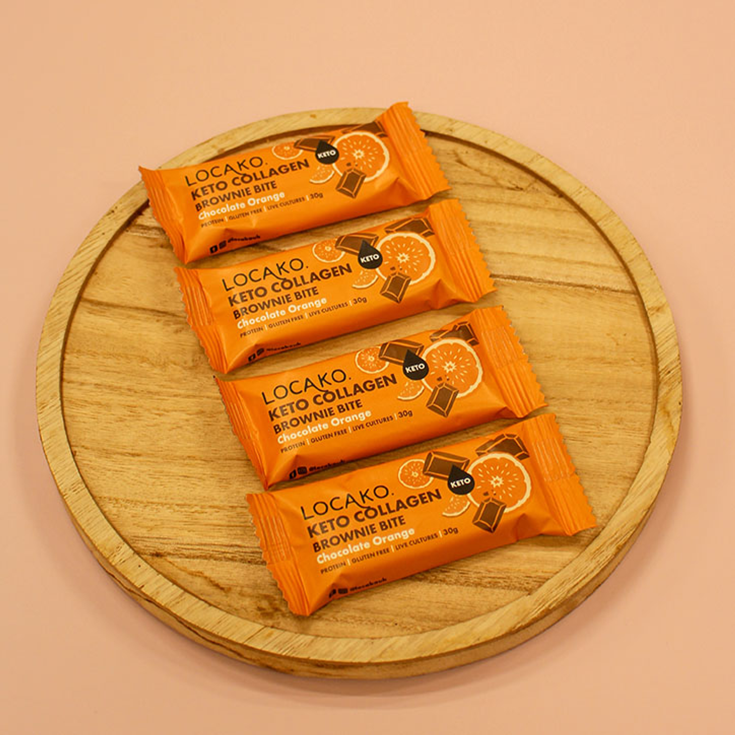 Locako Keto Collagen Brownie Bite Chocolate Orange 30g Holland & Barrett
