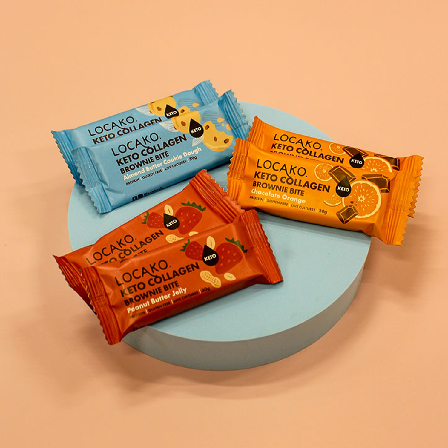 Locako Keto Collagen Brownie Bite Chocolate Orange 30g Holland & Barrett