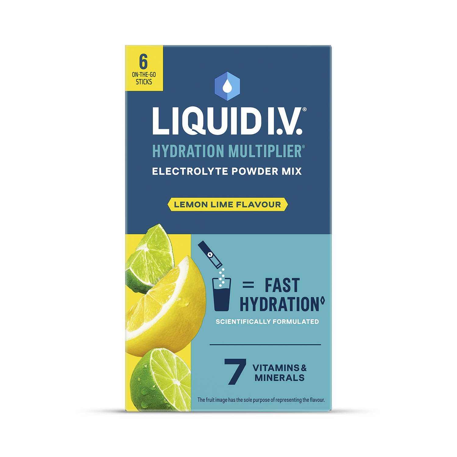 Liquid I.V. Hydration Electrolyte Powder Mix Lemon Lime 6 Sachets