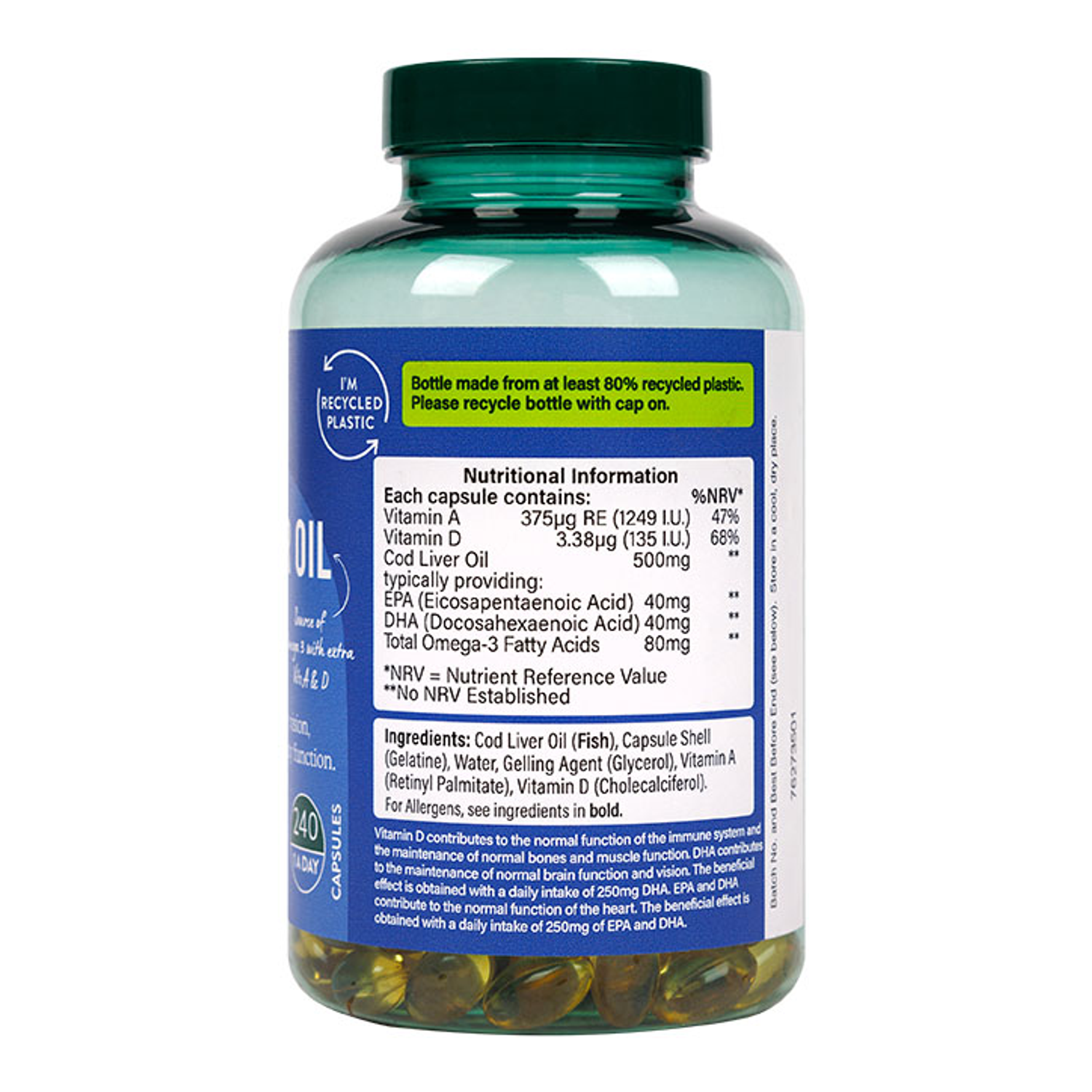 Holland & Barrett Cod Liver Oil 500mg Holland & Barrett