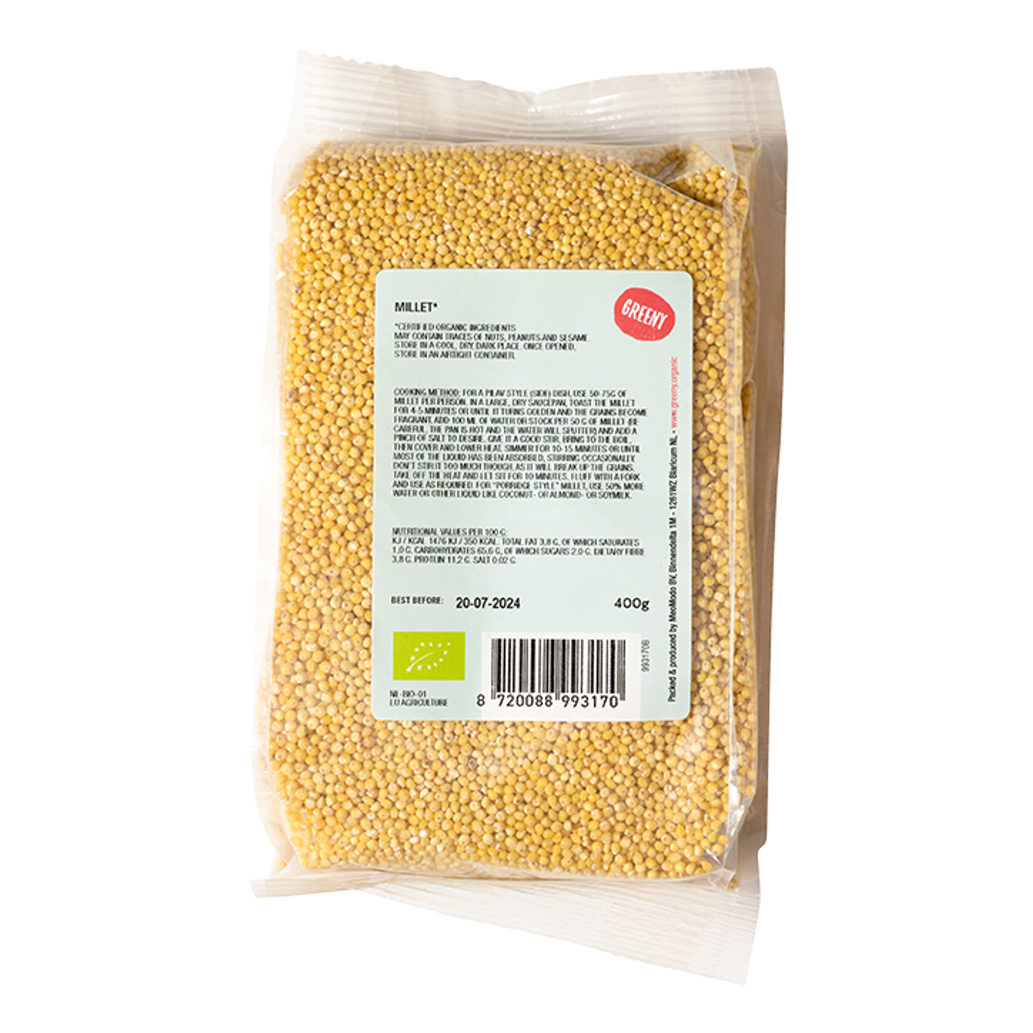 Greeny Organic Millet 400g Holland & Barrett