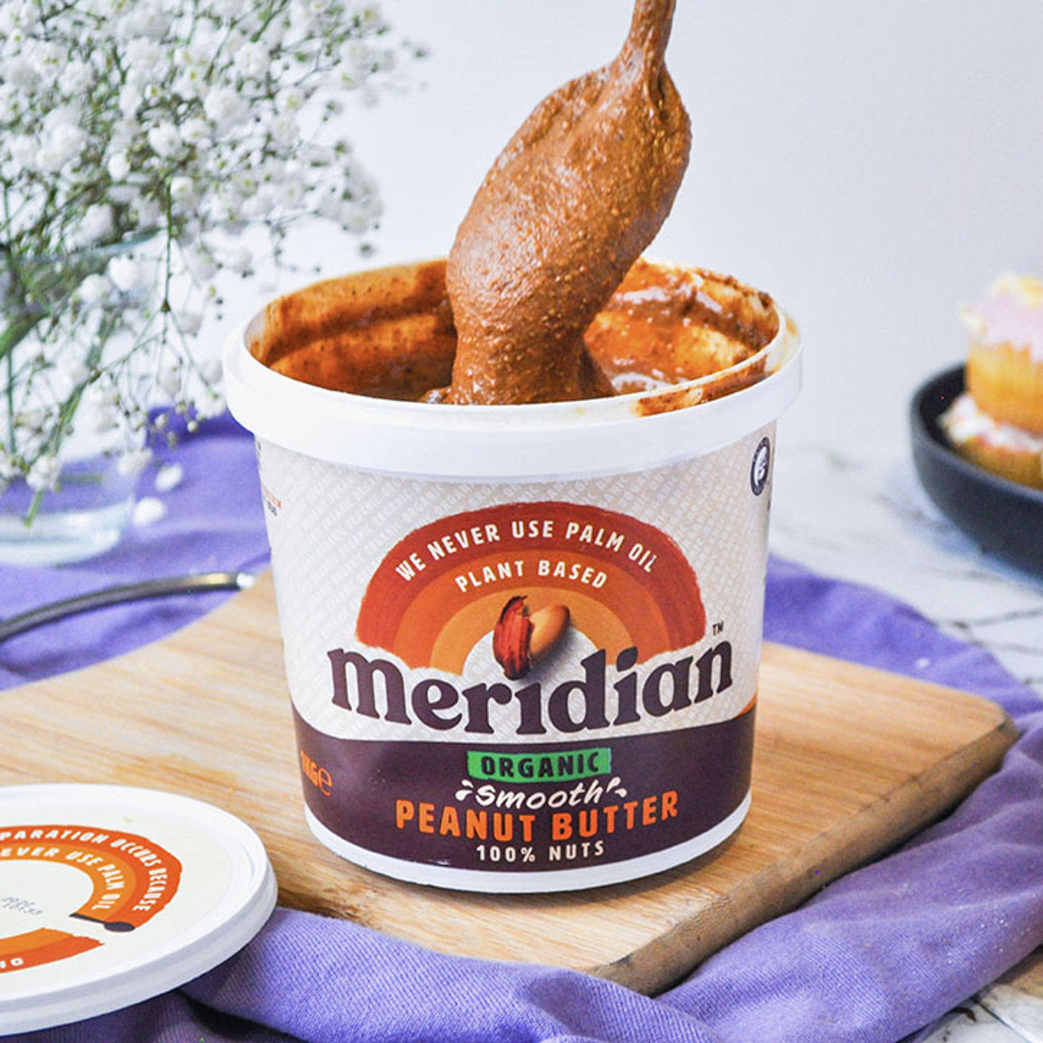 Meridian Organic Smooth Peanut Butter 100 1kg Boxed Holland & Barrett