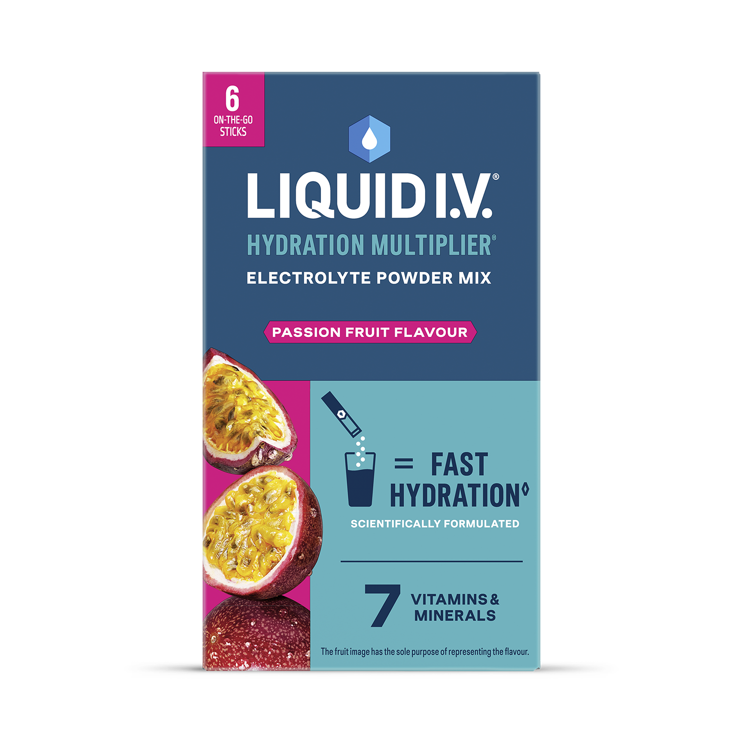 Liquid I.V. Hydration Electrolyte Powder Mix Passion Fruit 6 Sachets