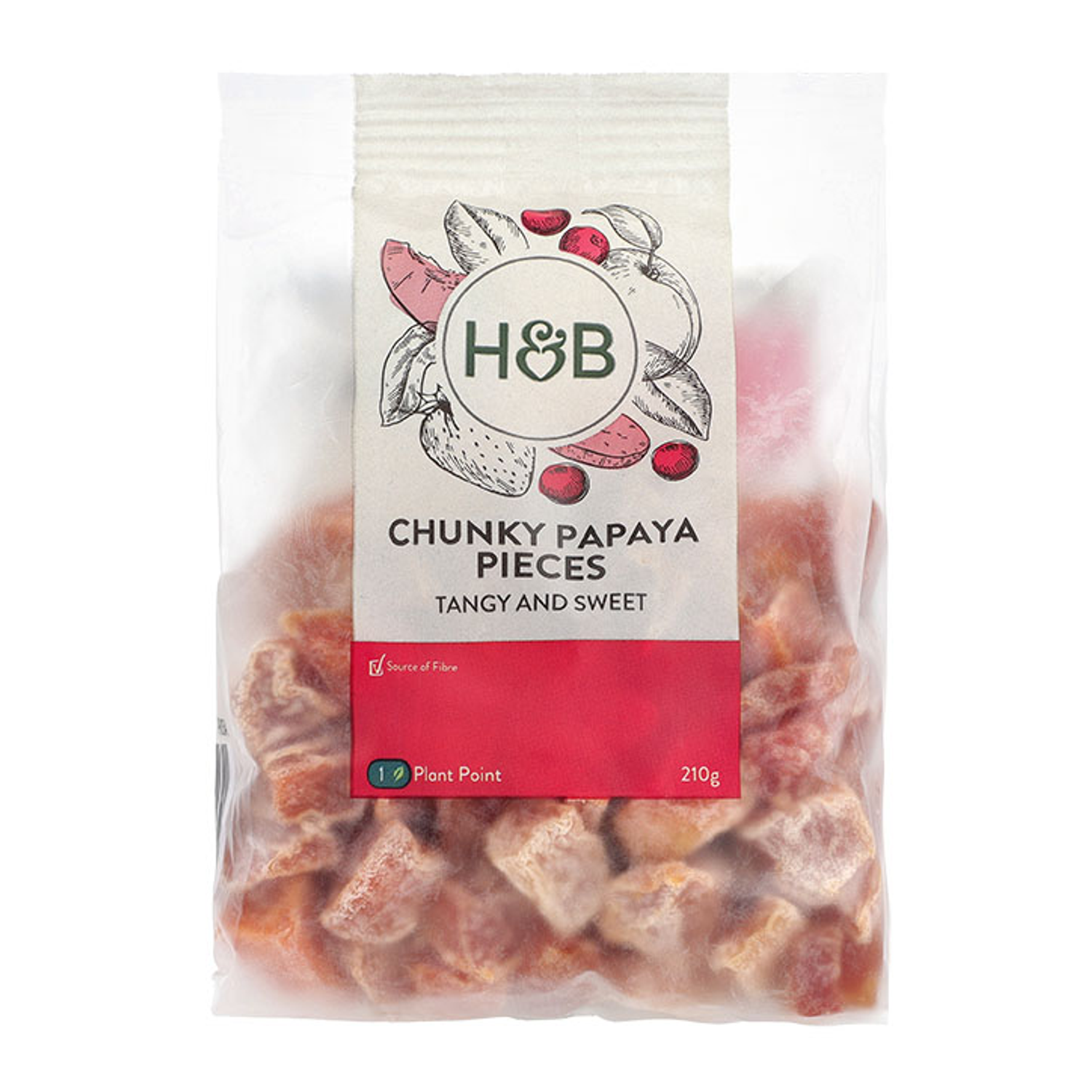 Holland & Barrett Chunky Papaya Pieces 210g Holland & Barrett