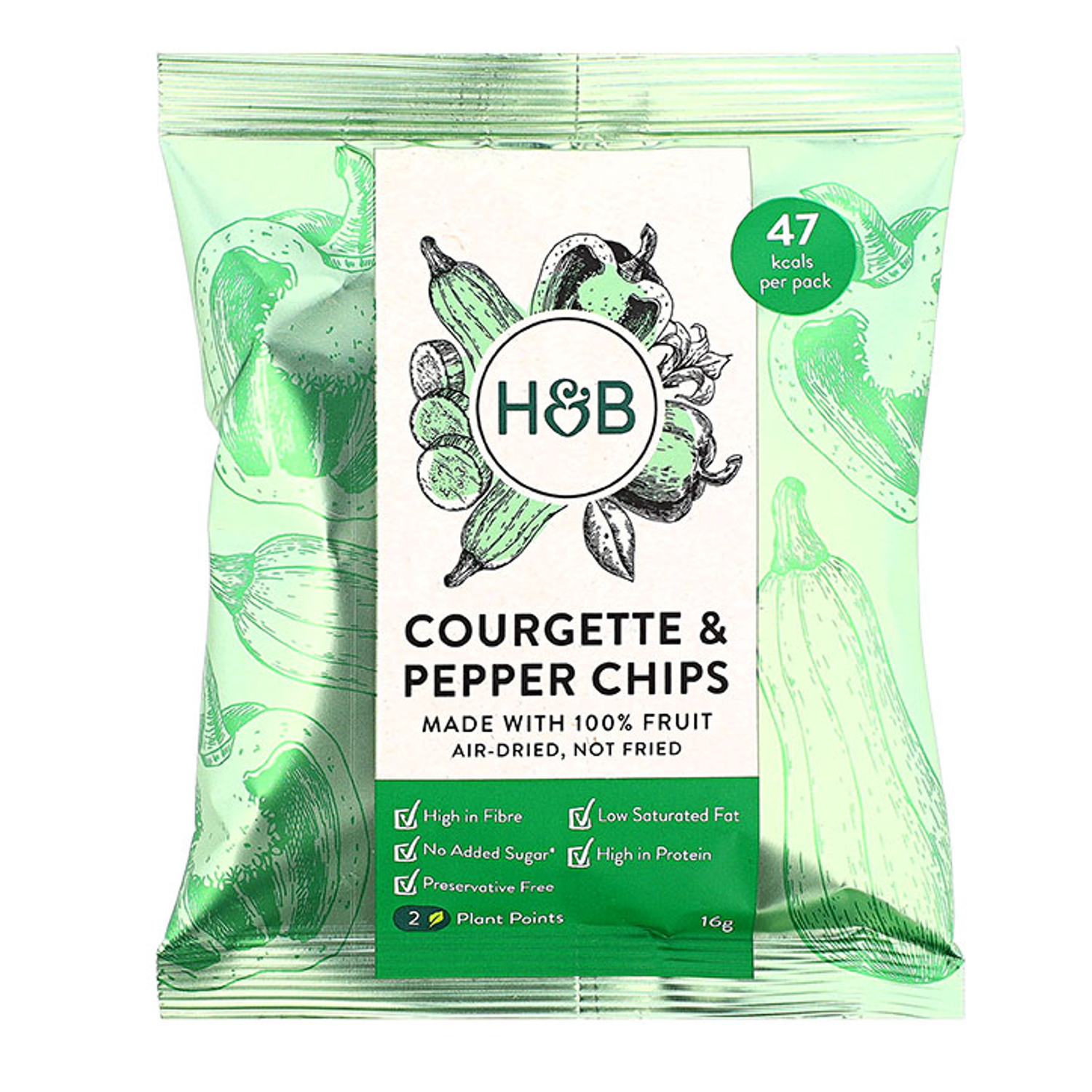 Holland & Barrett Pepper & Courgette Chips 16g H&B