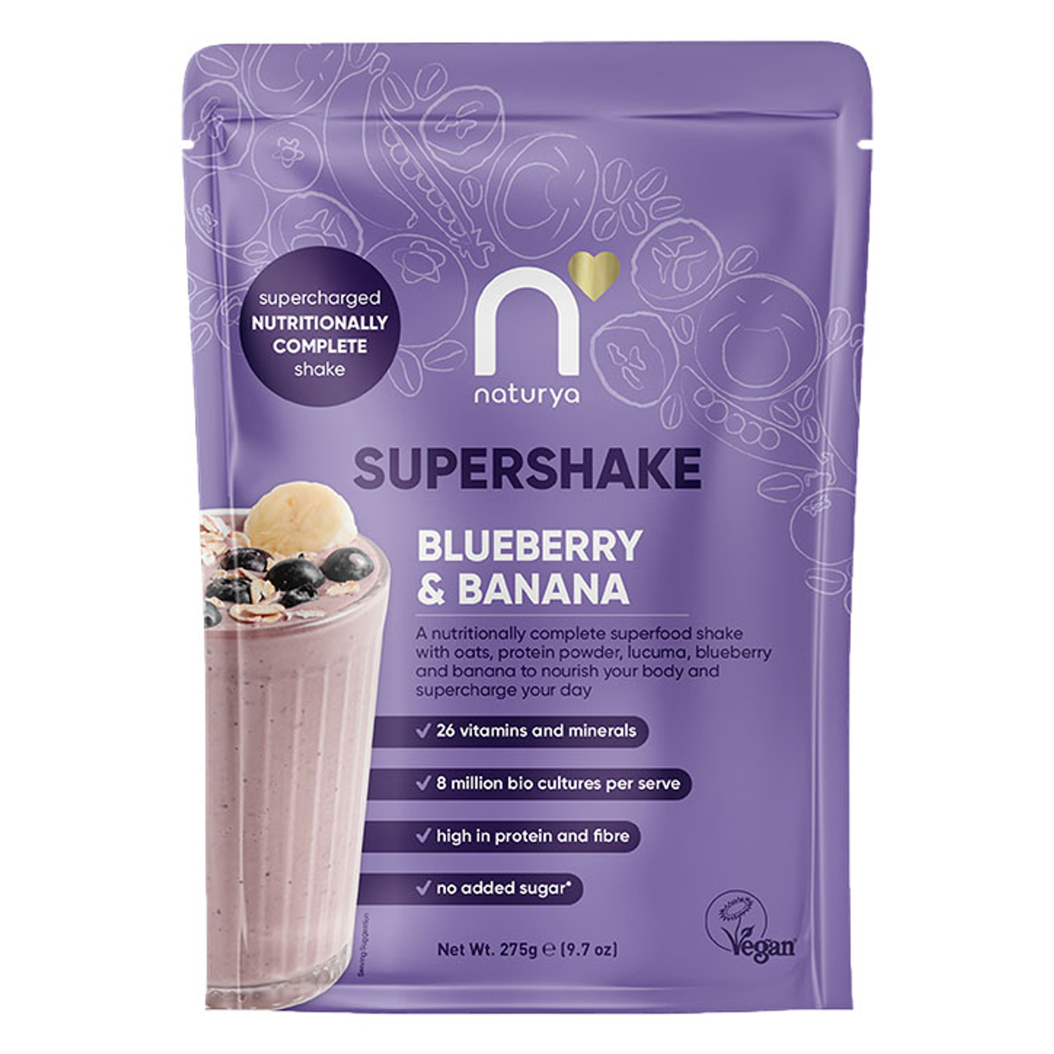 Naturya SuperShake Blueberry & Banana 275g Holland & Barrett
