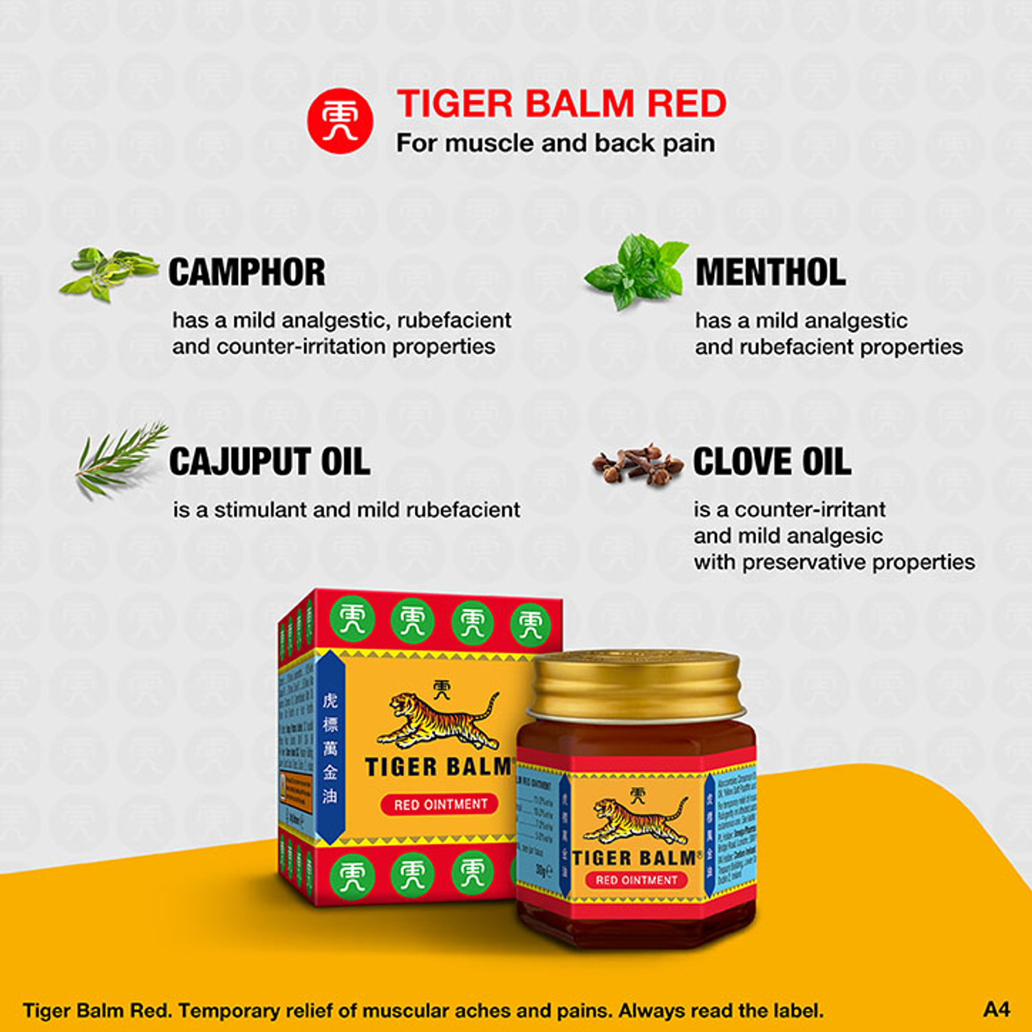 Tiger Balm Red Ointment 30g | Holland & Barrett