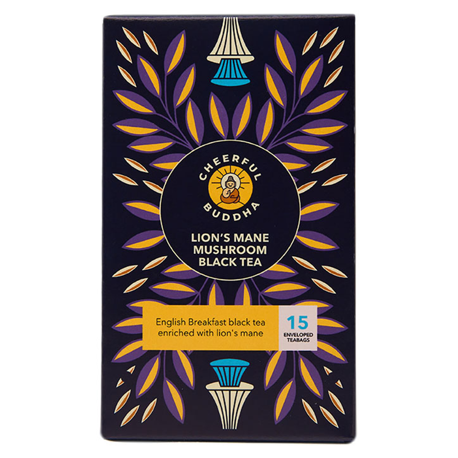 Cheerful Buddha Lion's Mane Mushroom Black Tea 15 Tea Bags Holland