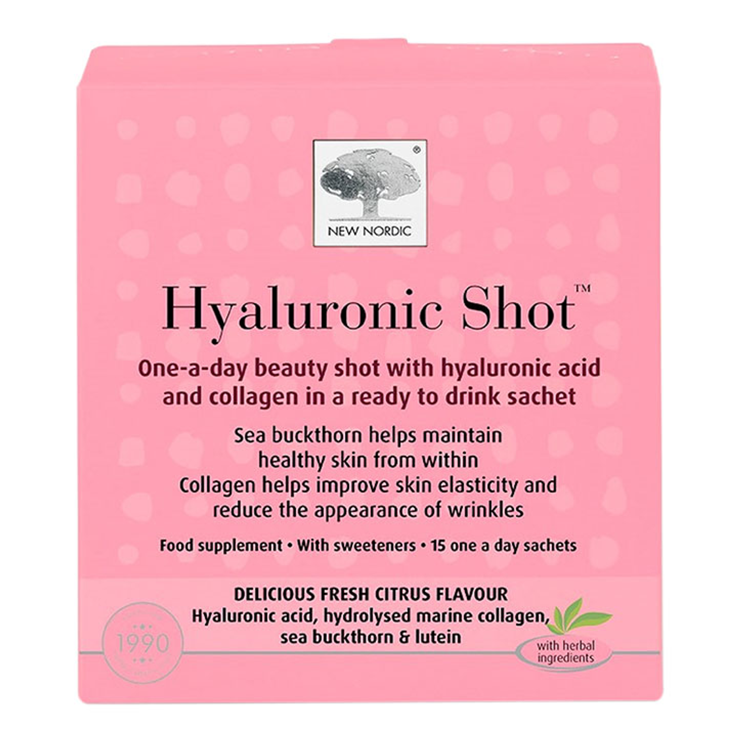New Nordic Hyaluronic Shot 15 Sachets Holland & Barrett