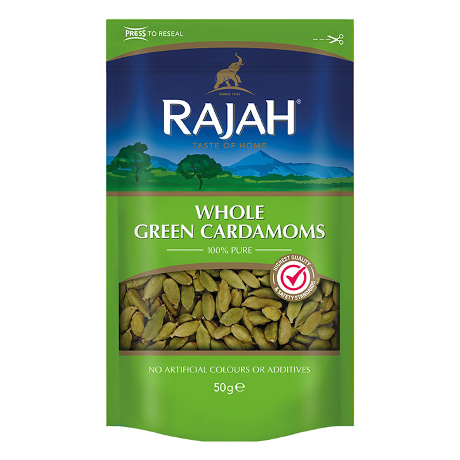 Rajah Whole Green Cardamom 50g Holland & Barrett