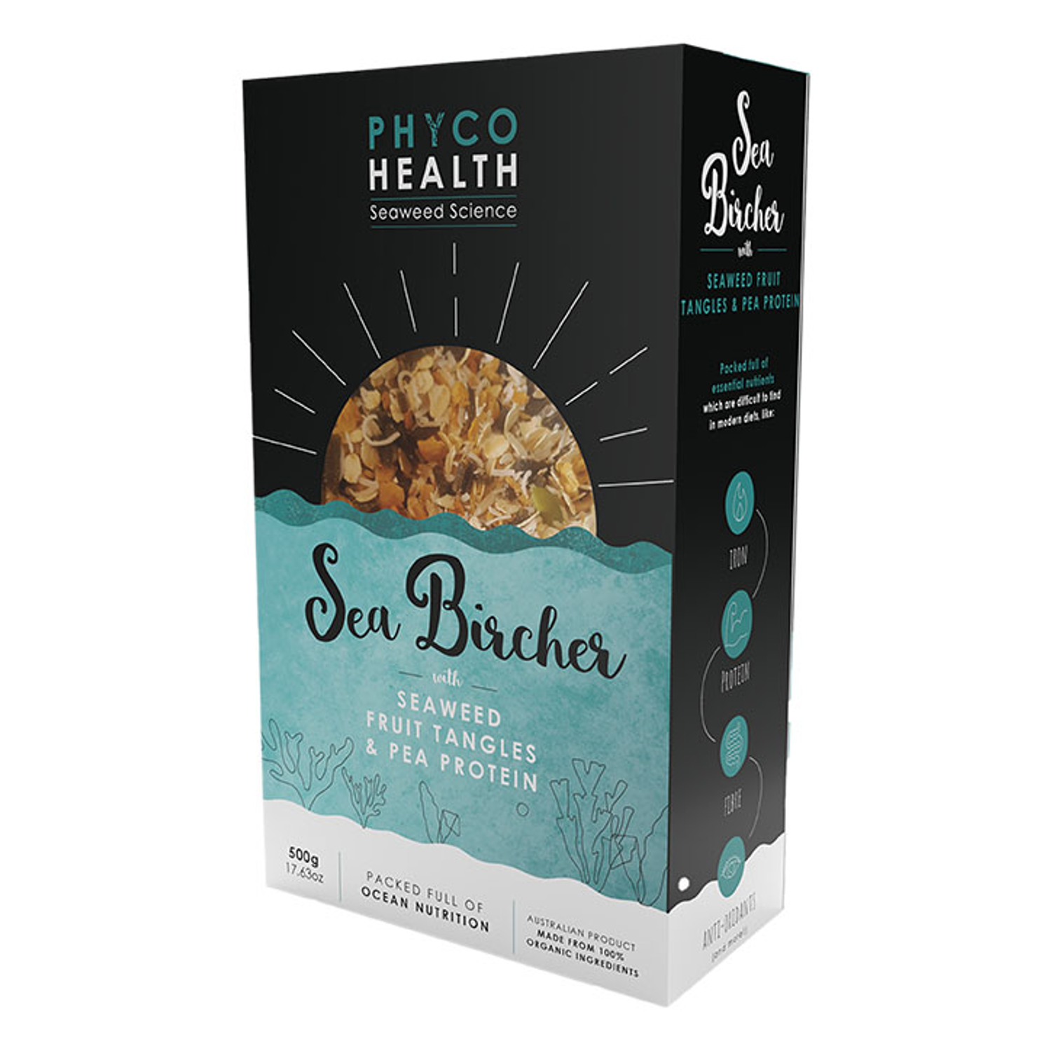 PhycoHealth SeaBircher Muesli with Seaweed Fruit Tangles and Pea Protein 500g Holland & Barrett