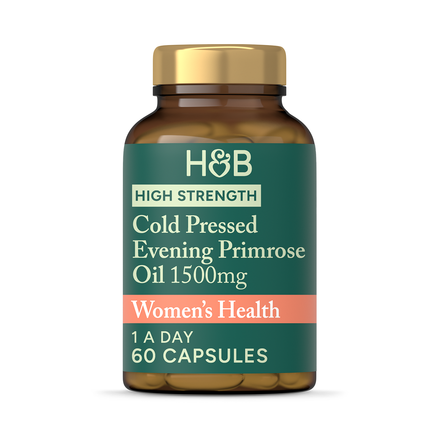 Holland & Barrett High Strength Cold Pressed Evening Primrose Oil 1500mg 60 Capsules