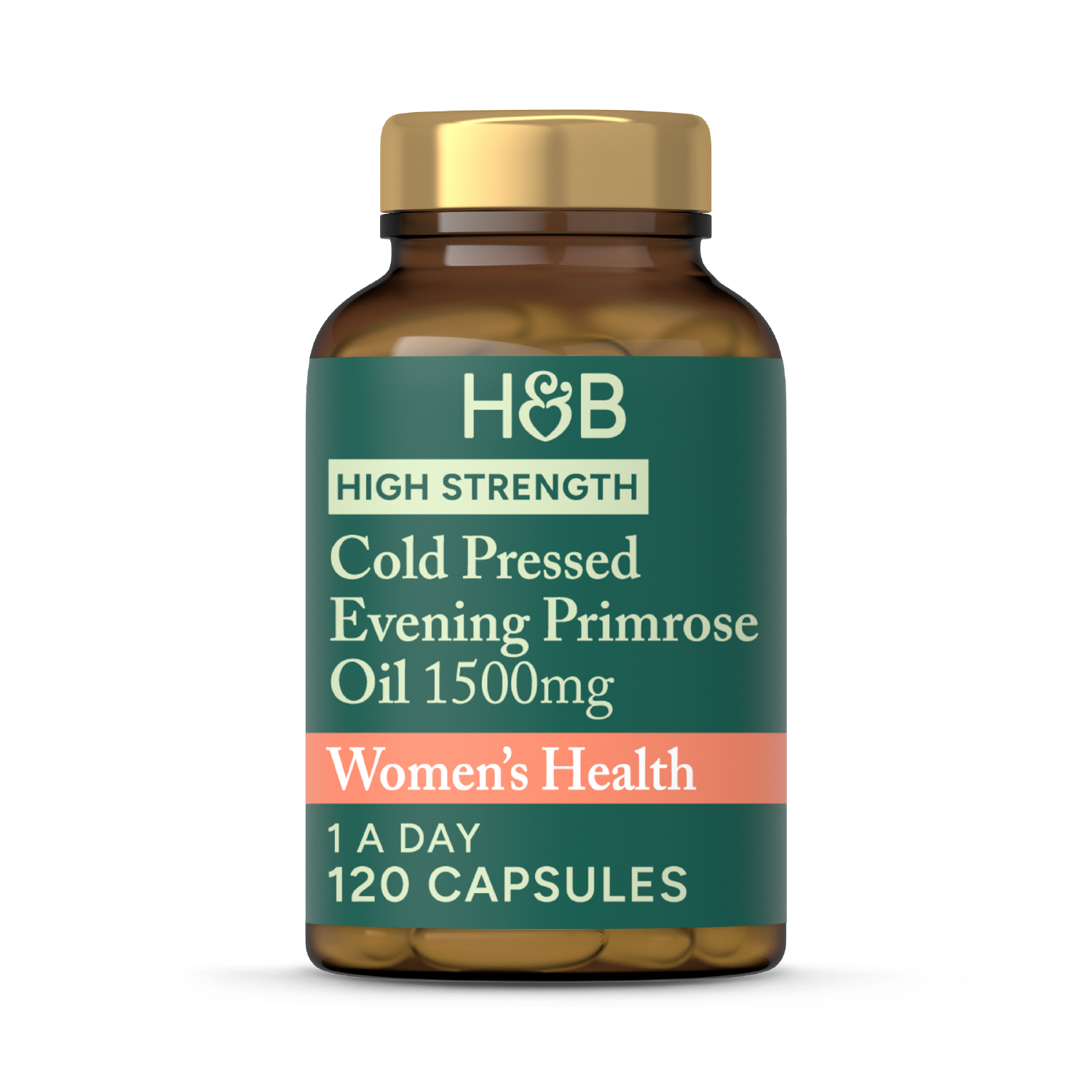 Holland & Barrett High Strength Cold Pressed Evening Primrose Oil 1500mg 120 Capsules