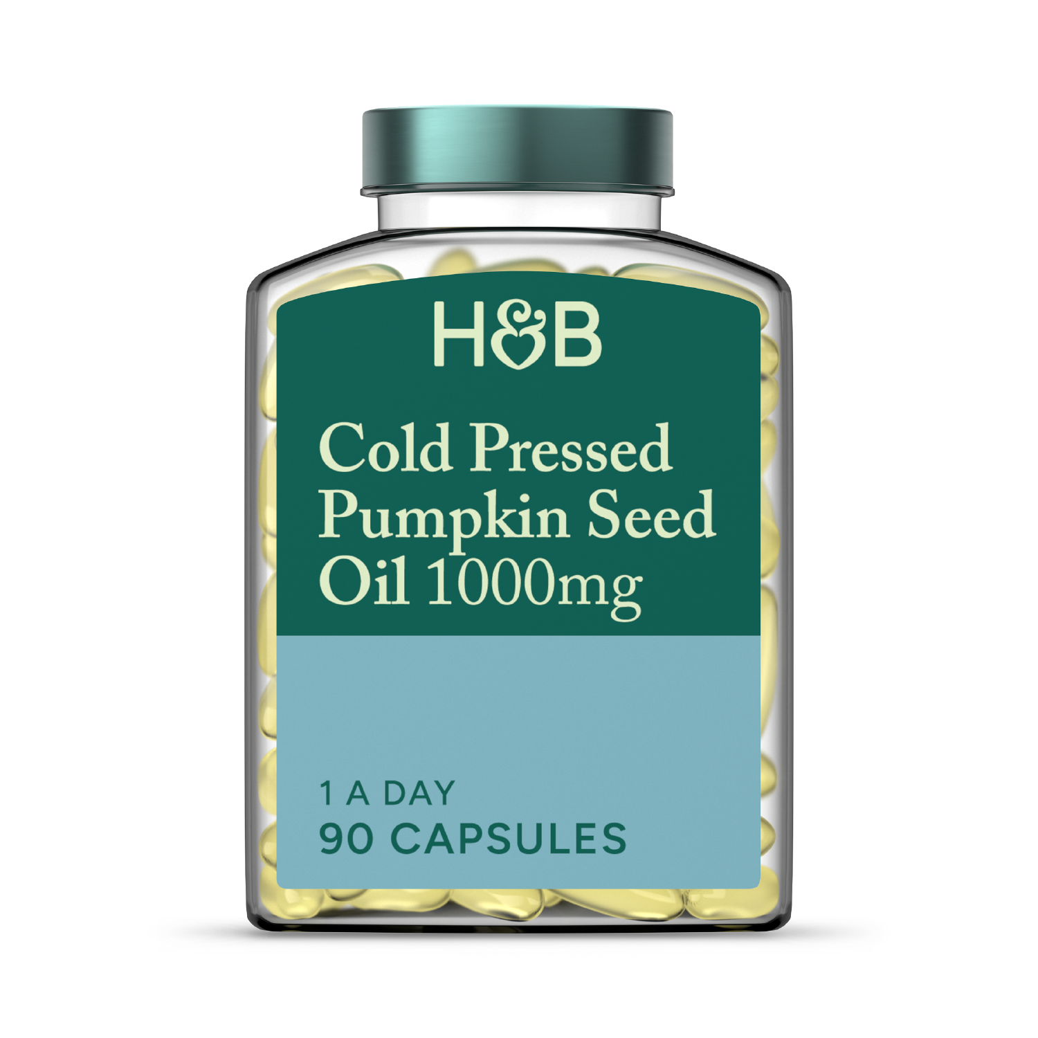 Holland & Barrett Cold Pressed Pumpkin Seed Oil 1000mg 90 Capsules