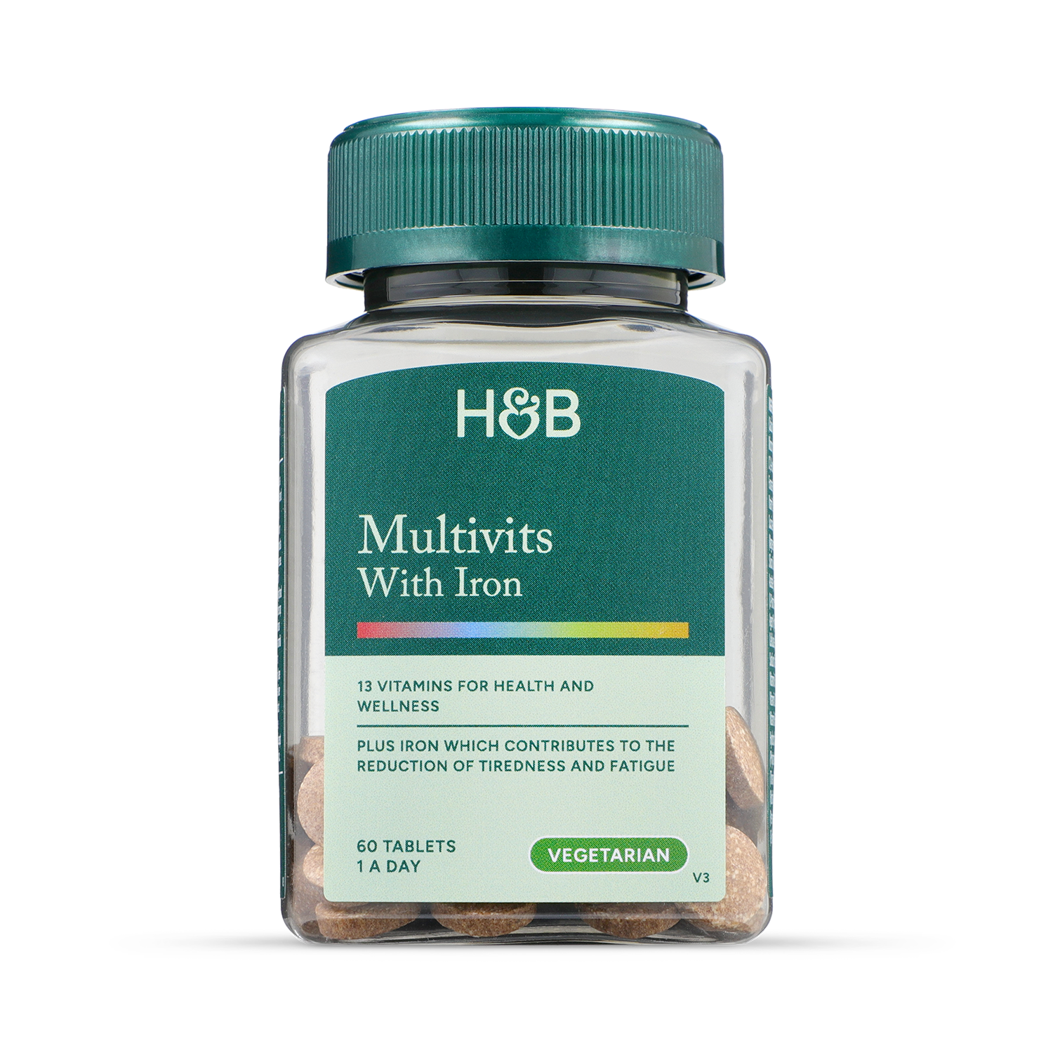 Holland & Barrett Multivitamins & Iron 60 Tablets