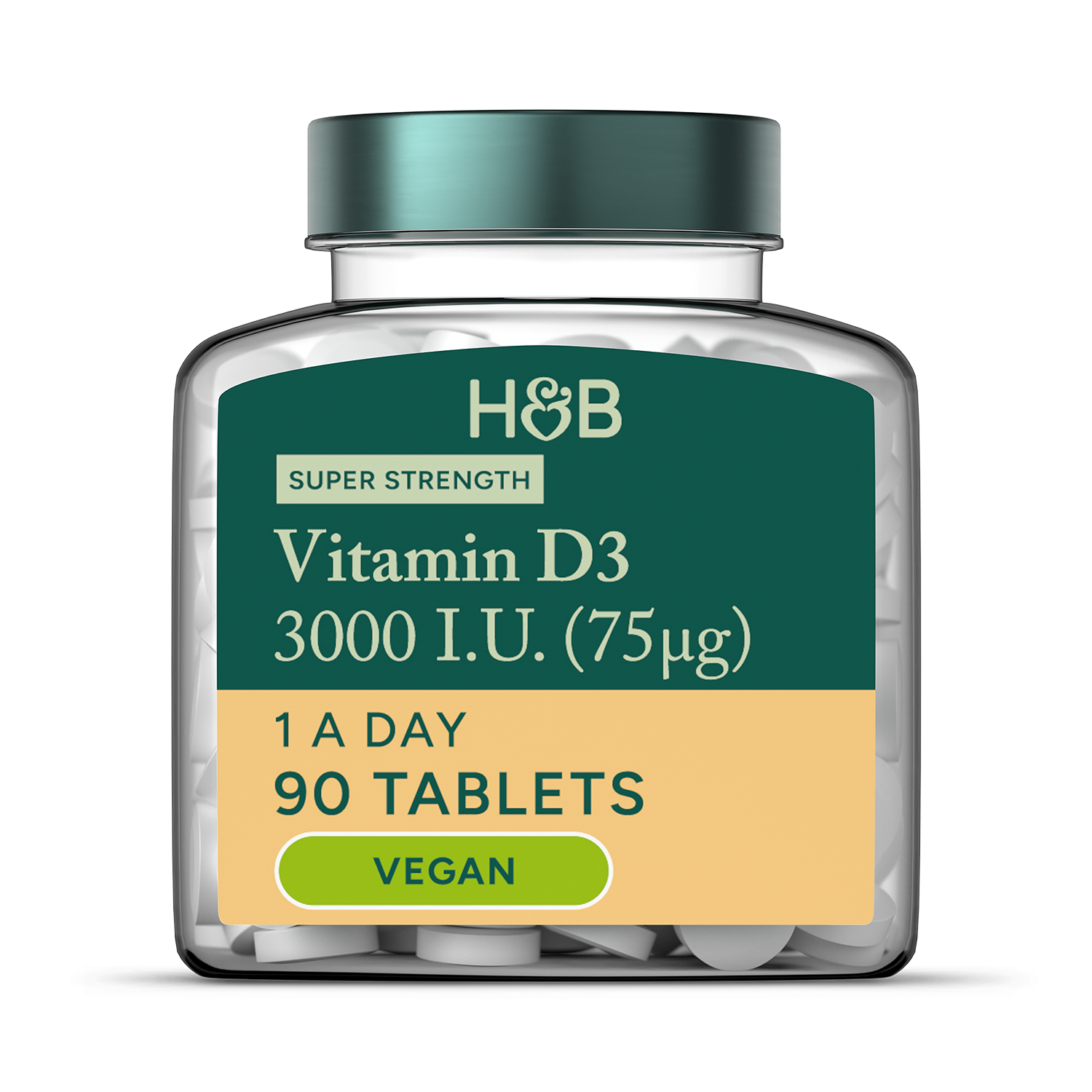 Holland & Barrett Vegan Vitamin D 3000 I.U. 75ug 90 Tablets