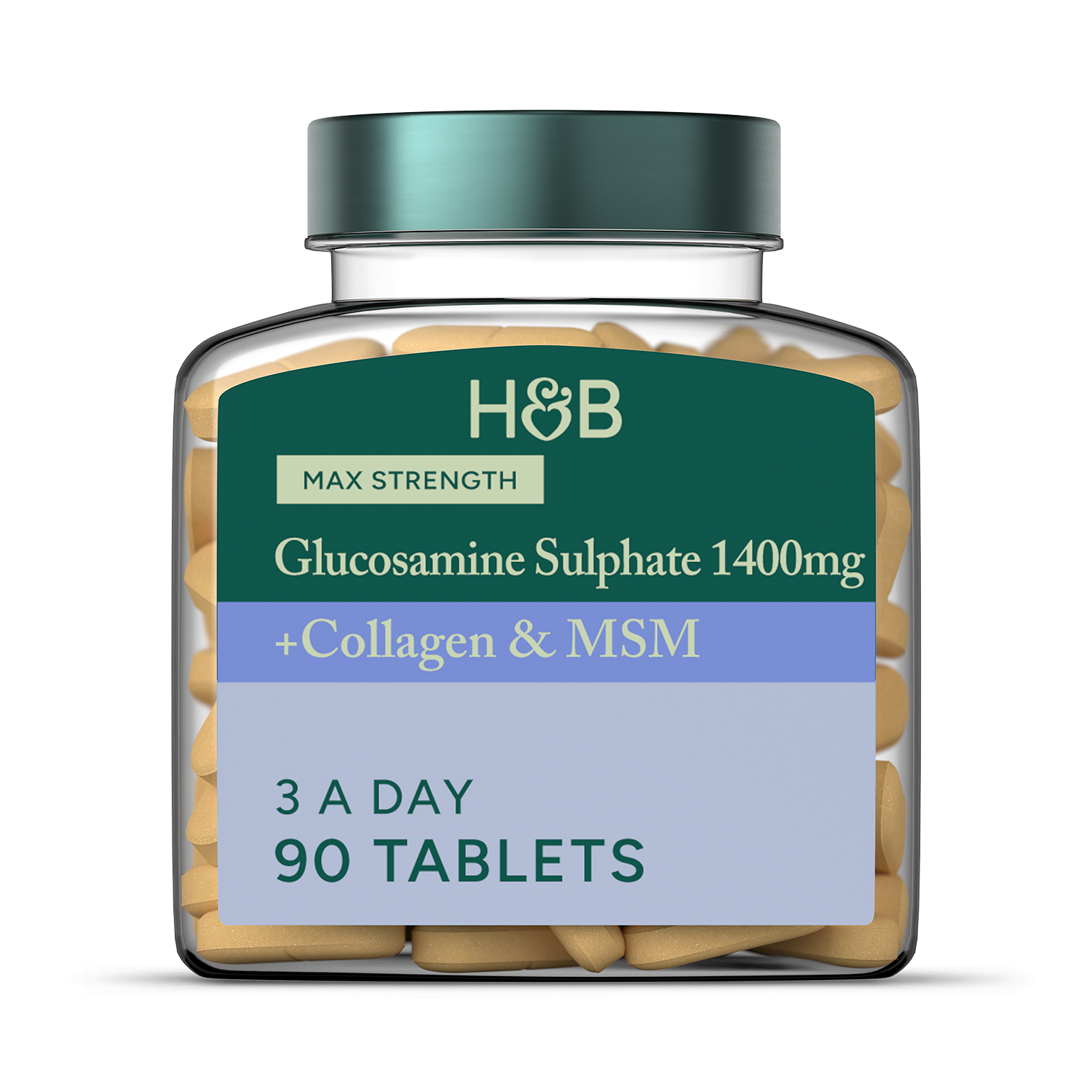 Holland and Barrett Max Strength Glucosamine Sulphate 1400mg 90 tablets