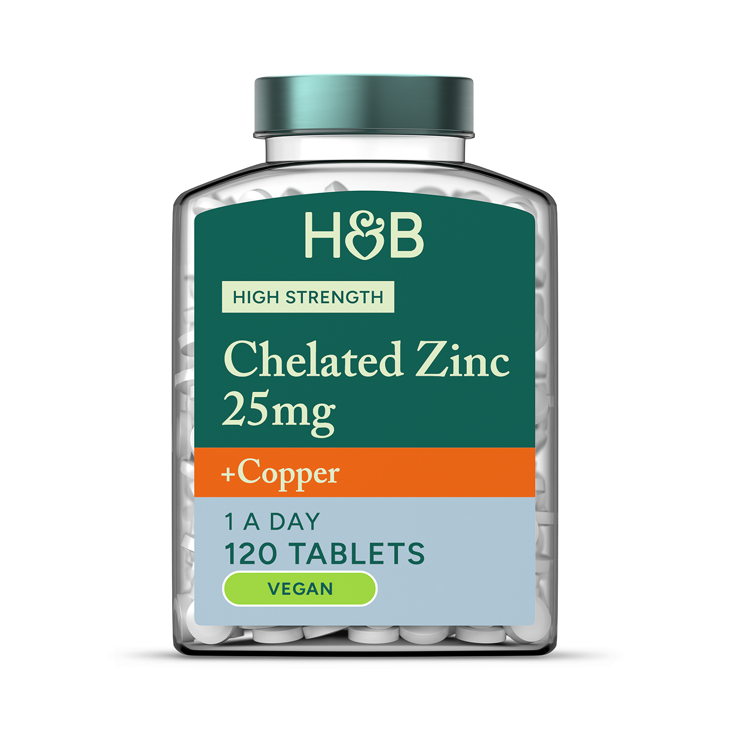 Holland & Barrett High Strength Chelated Zinc & Copper 120 Tablets