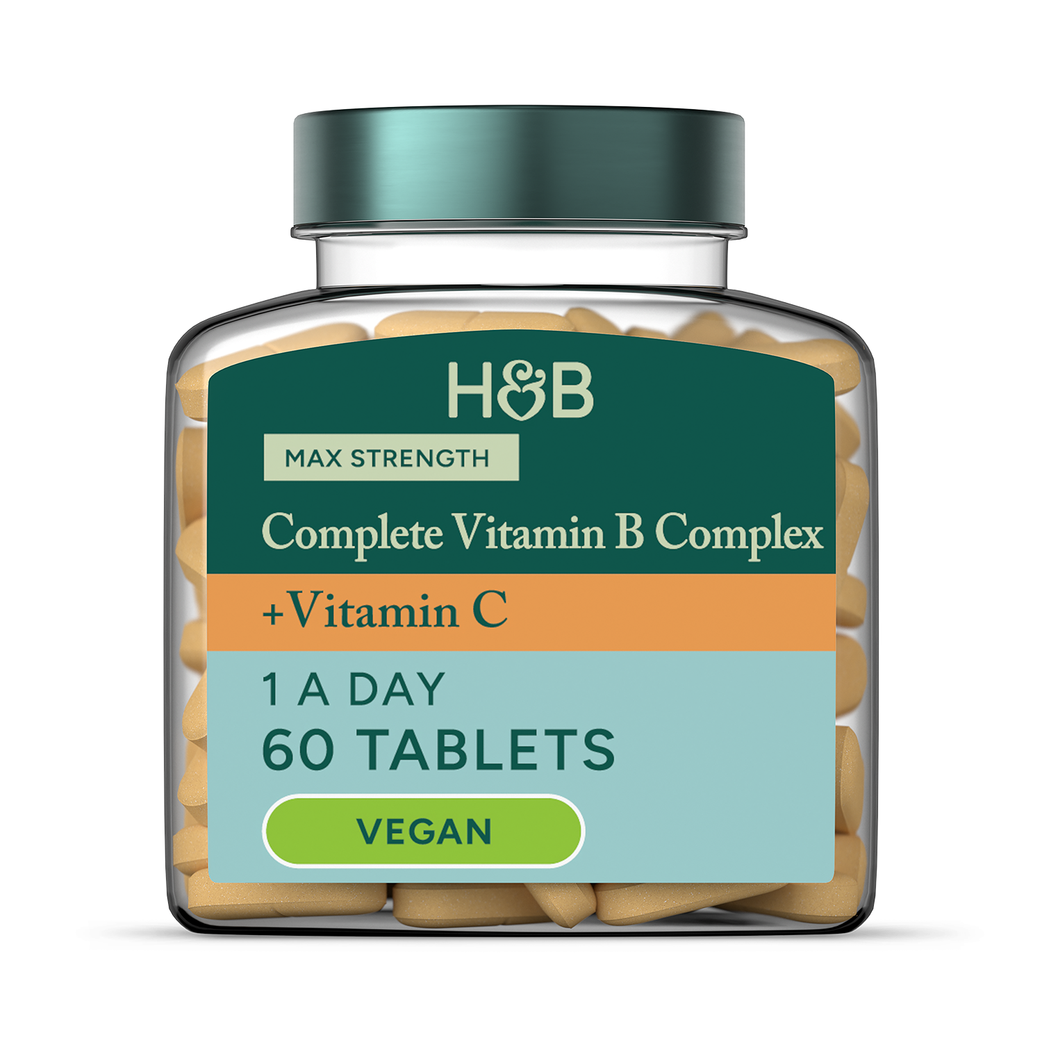 Holland & Barrett Super Strength Complete Vit B Complex + Vitamin C 60 Tablets