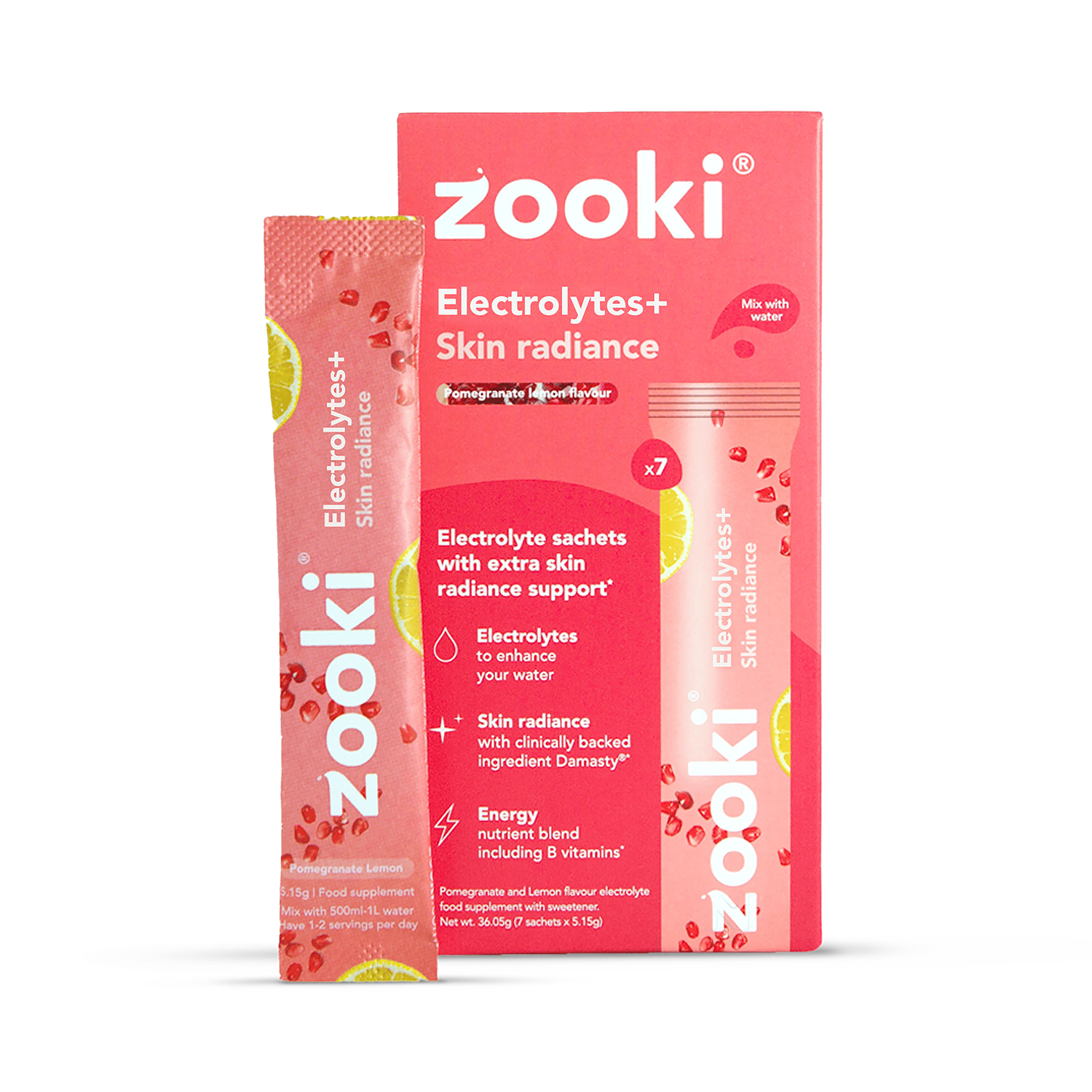 Zooki Electrolytes+ Skin Radiance, 7 Sachets