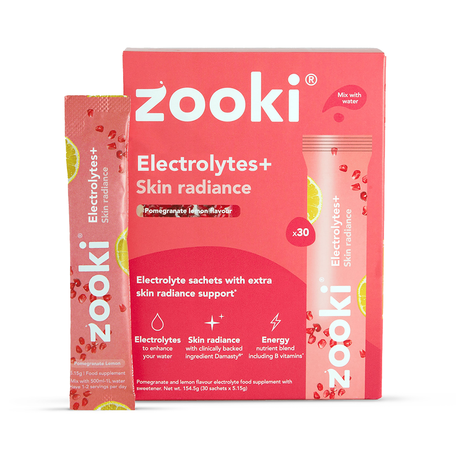 Zooki Electrolytes+ Skin Radiance, 30 Sachets