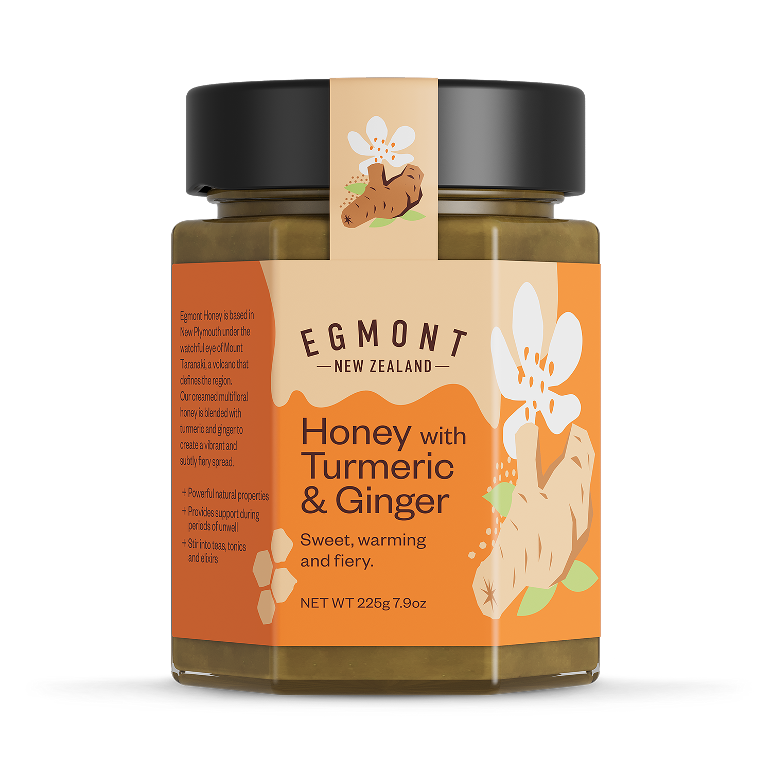 Turmeric Ginger Honey 225g Egmont Honey H&B