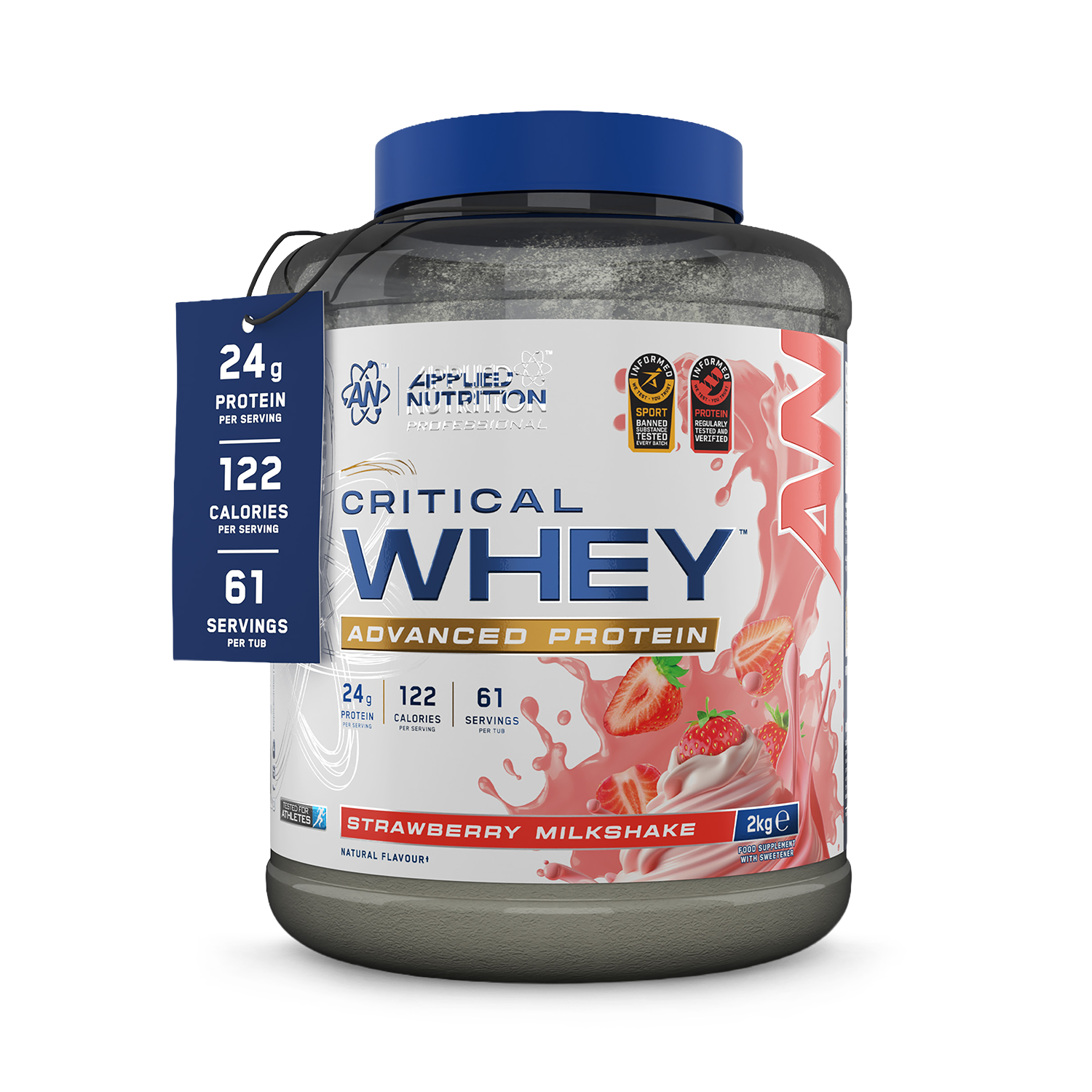 Applied Nutrition Critical Whey Protein Strawberry Milkshake Powder 2Kg